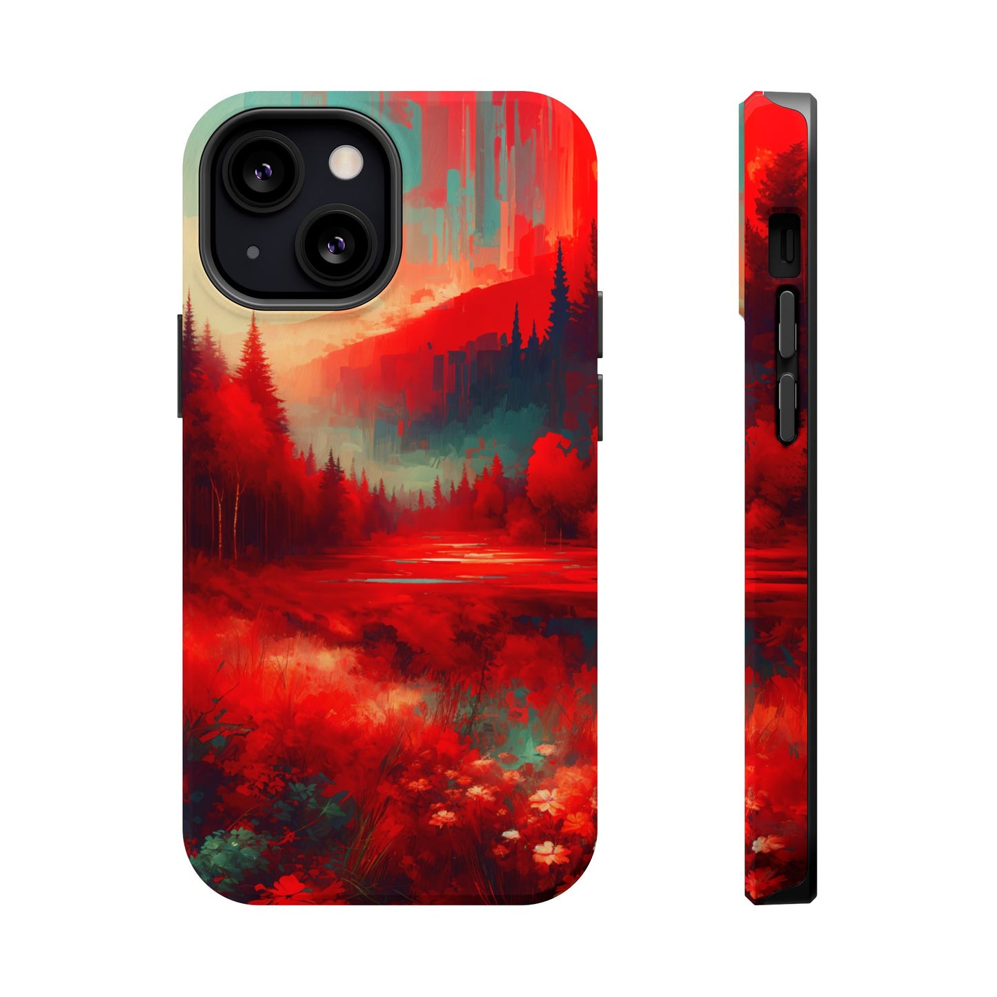 Red Nature MagSafe® iPhone Tough Case Dual Layer Robust