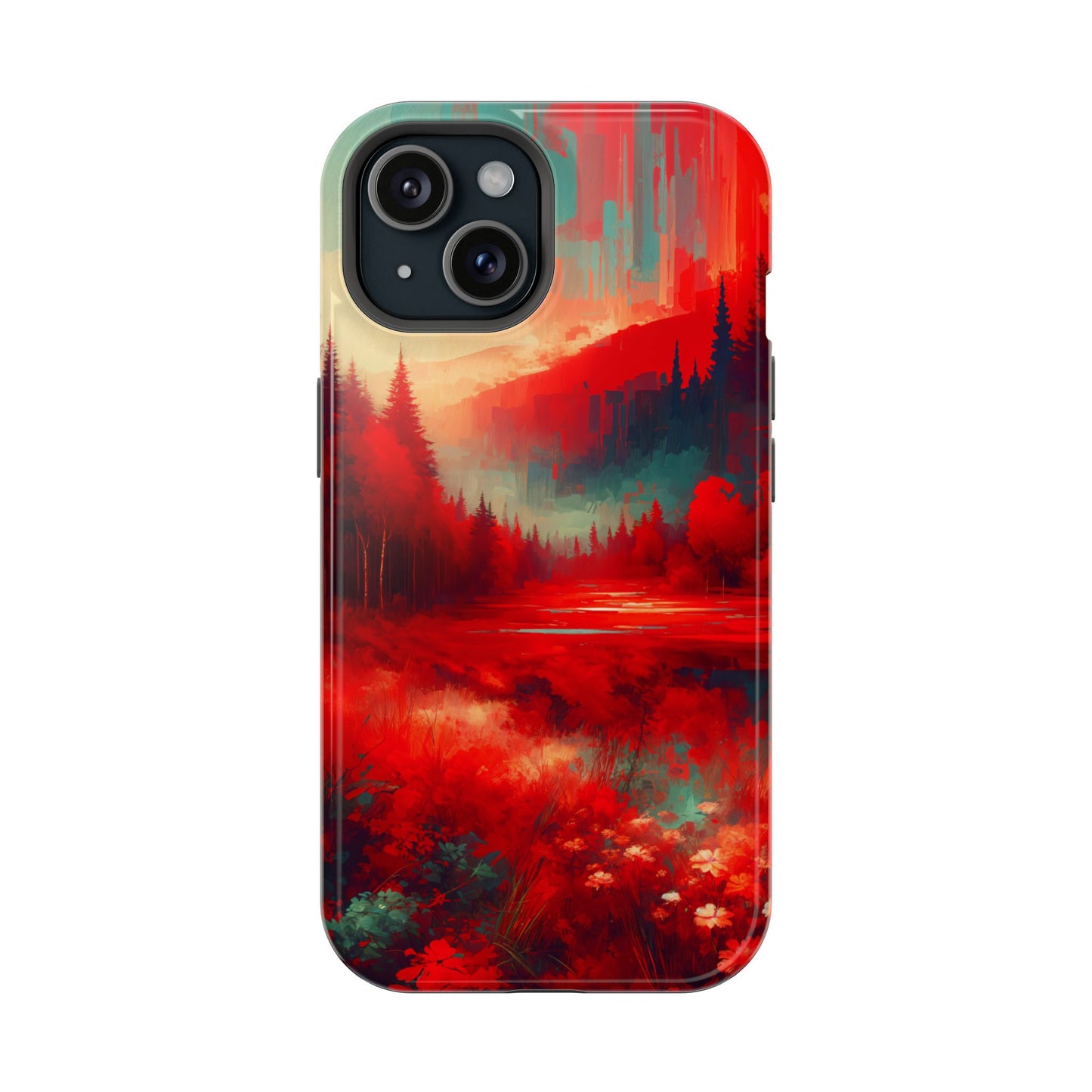 Red Nature MagSafe® iPhone Tough Case Dual Layer Robust