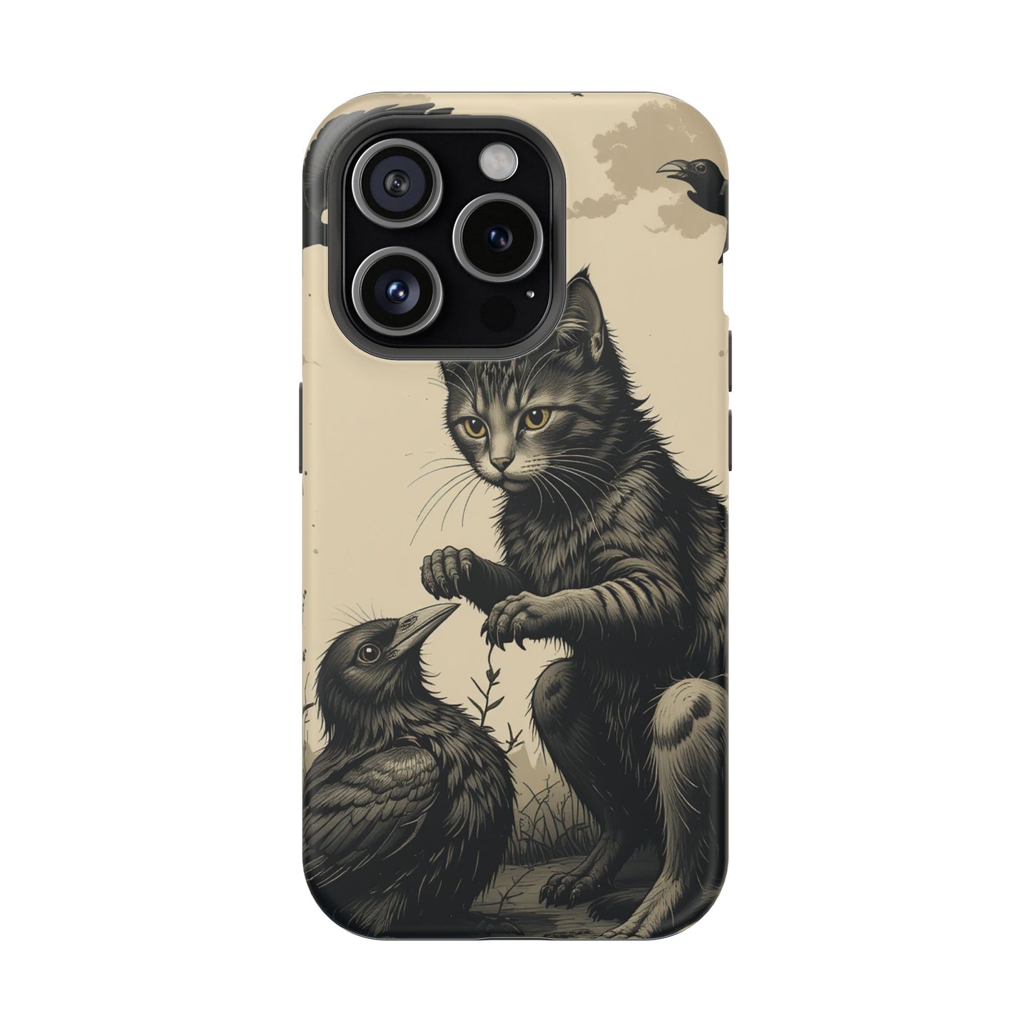 Black Cat MagSafe® iPhone Tough Case Dual Layer Robust