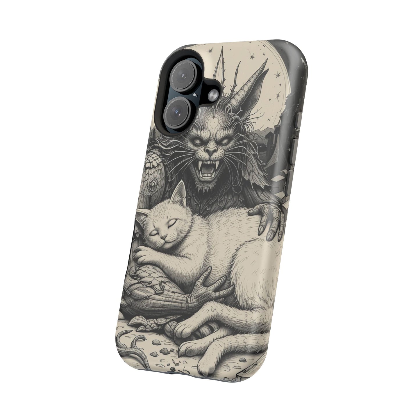 Demon's Cat MagSafe® iPhone Tough Case Dual Layer Robust