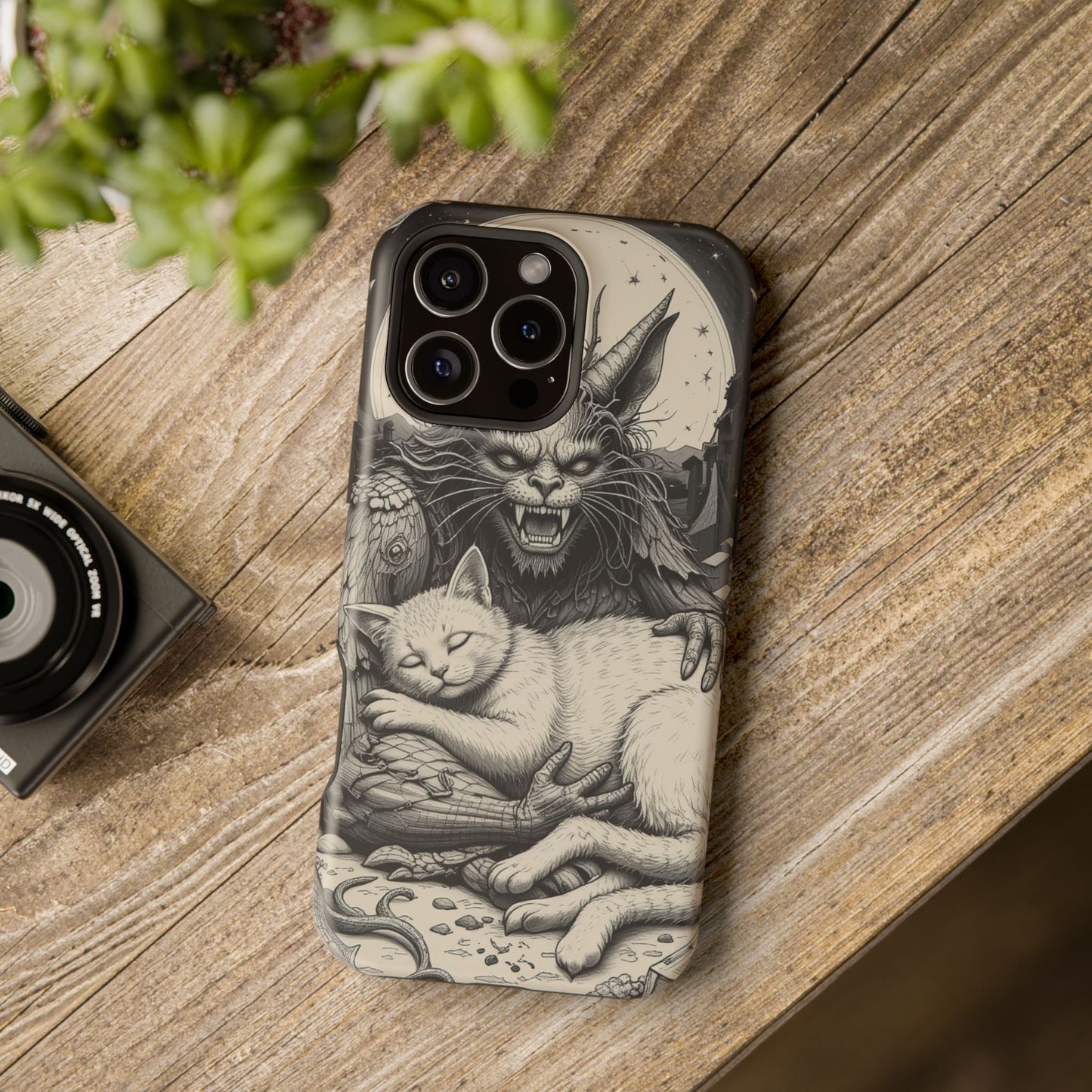 Demon's Cat MagSafe® iPhone Tough Case Dual Layer Robust