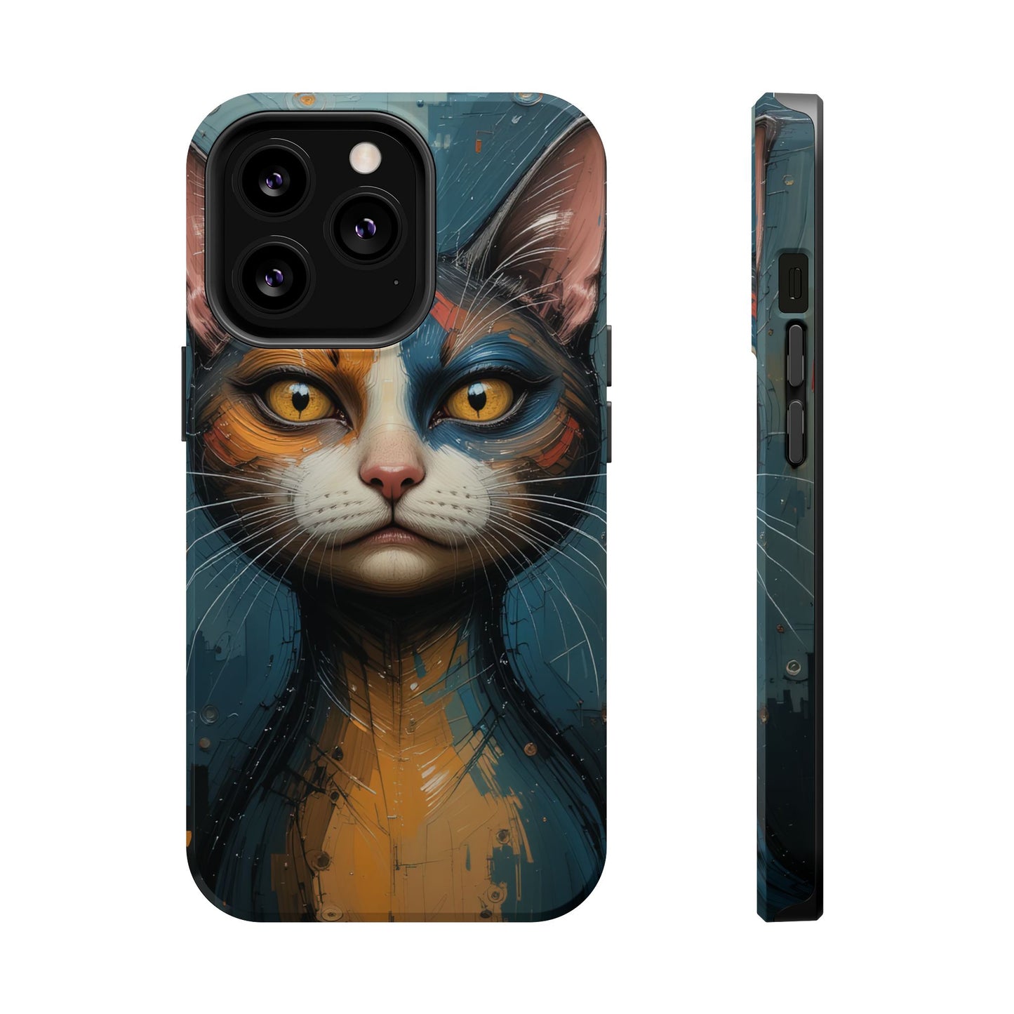 Cat Painting MagSafe® iPhone Tough Case Dual Layer Robust
