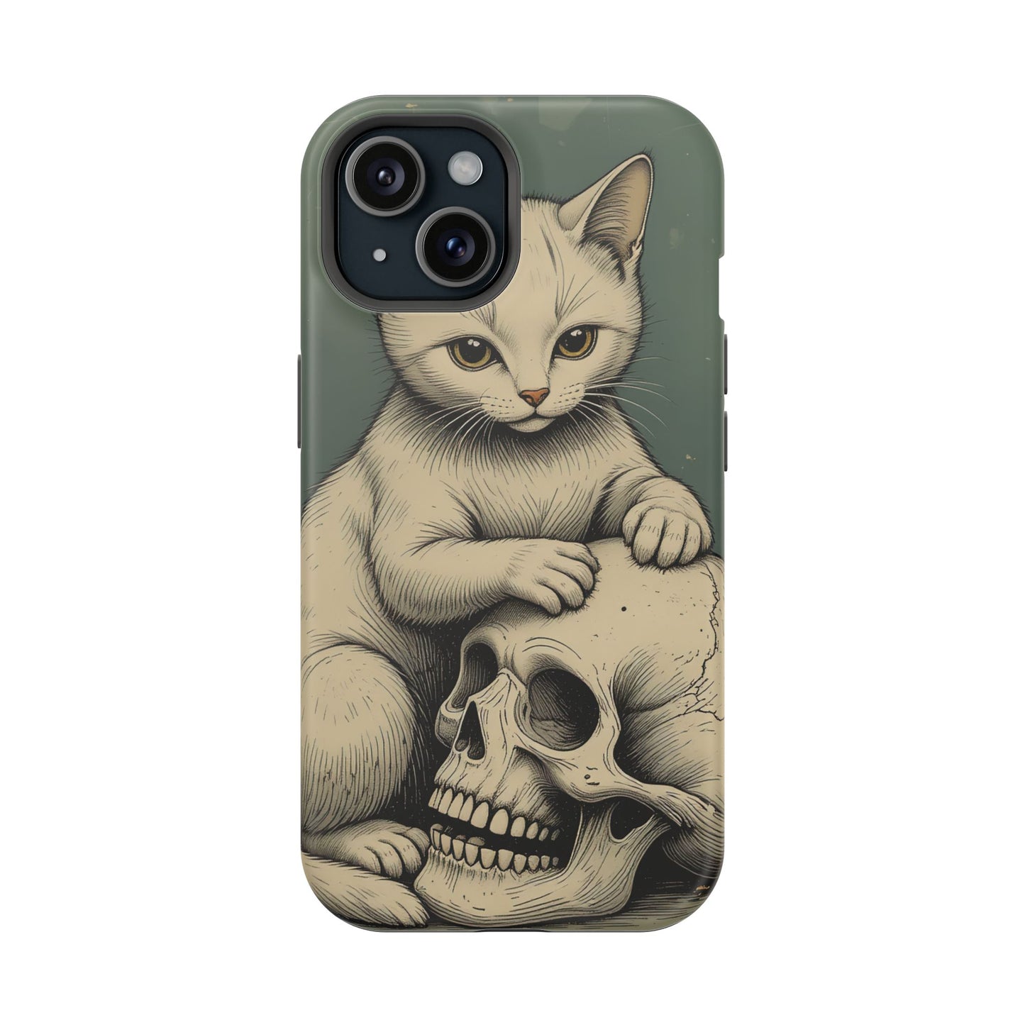 Cat & Skull MagSafe® iPhone Tough Case Dual Layer Robust