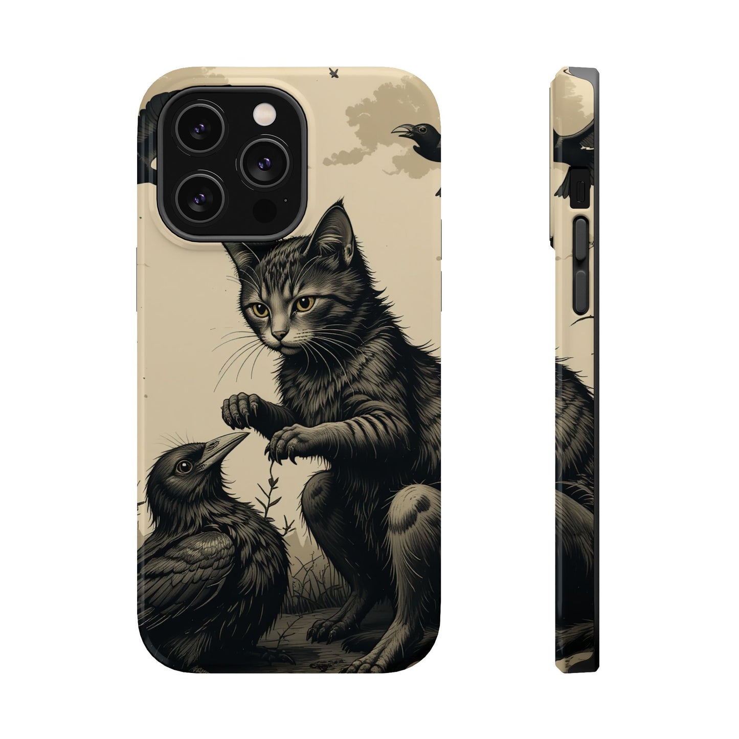 Black Cat MagSafe® iPhone Tough Case Dual Layer Robust