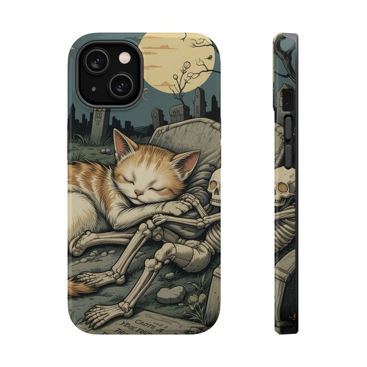 Graveyard Cat MagSafe® iPhone Tough Case Dual Layer Robust