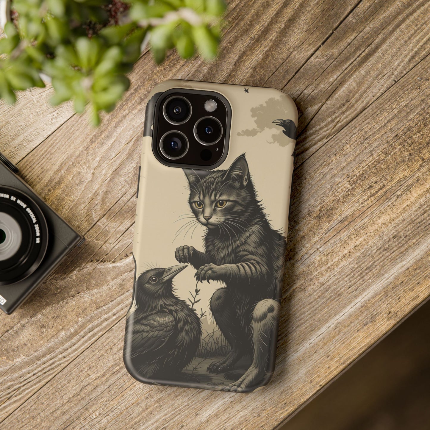 Black Cat MagSafe® iPhone Tough Case Dual Layer Robust