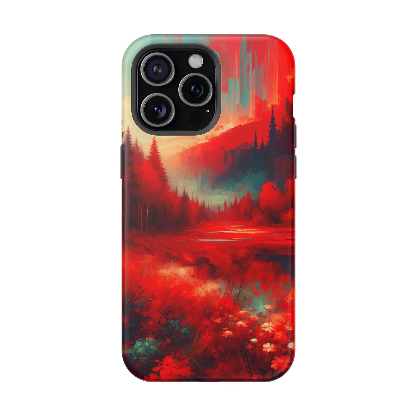 Red Nature MagSafe® iPhone Tough Case Dual Layer Robust