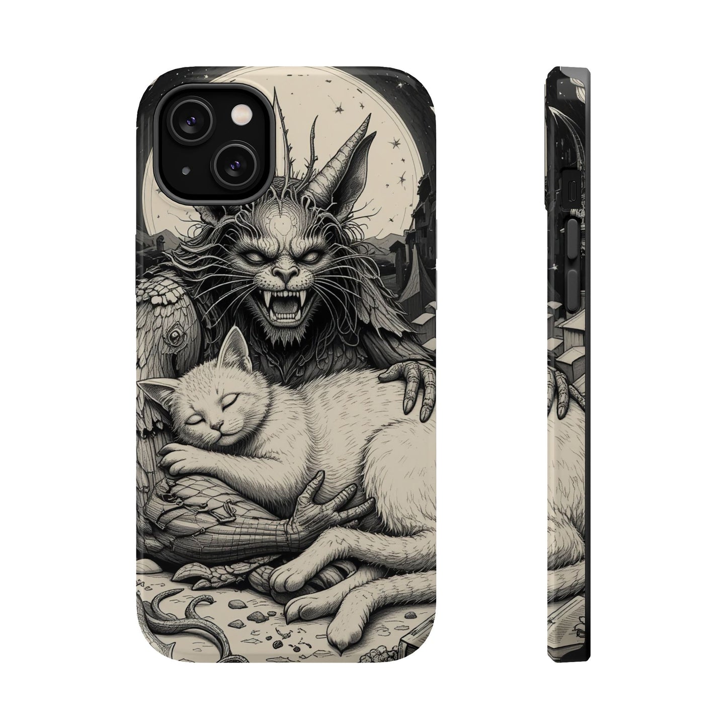 Demon's Cat MagSafe® iPhone Tough Case Dual Layer Robust