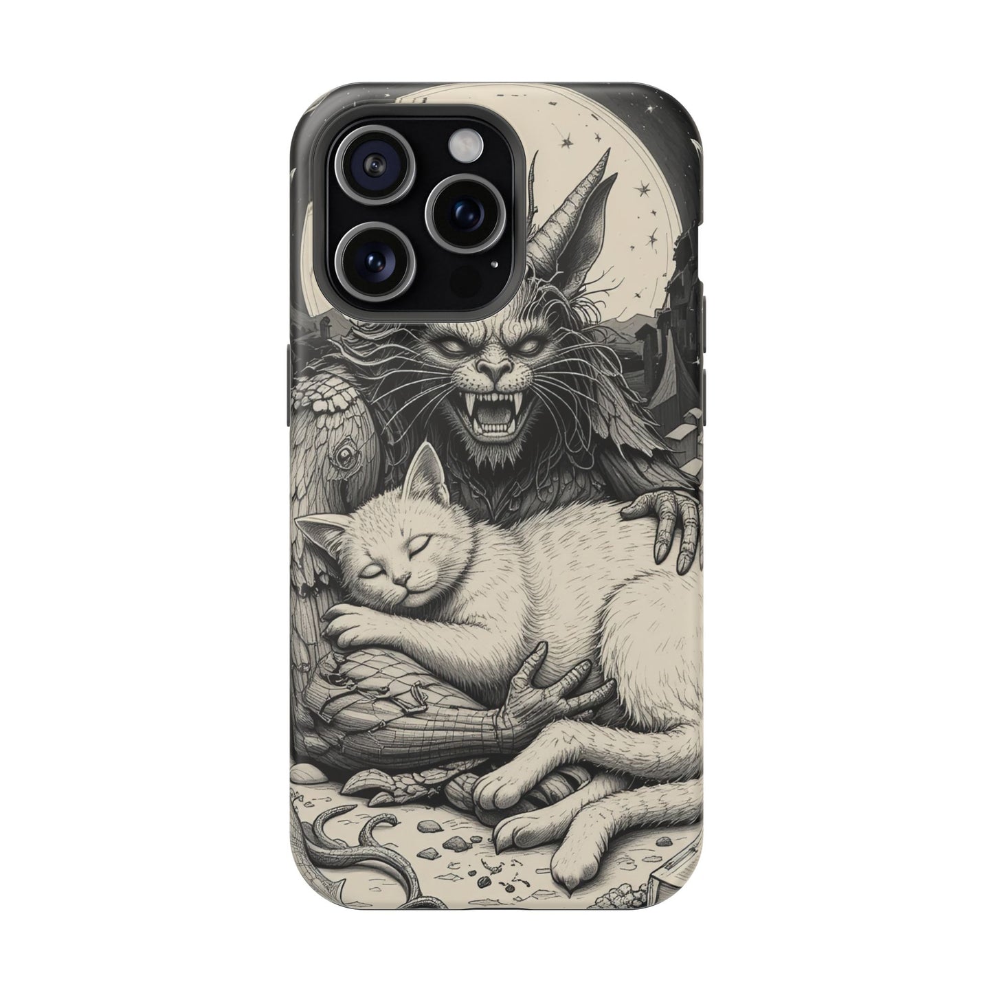 Demon's Cat MagSafe® iPhone Tough Case Dual Layer Robust