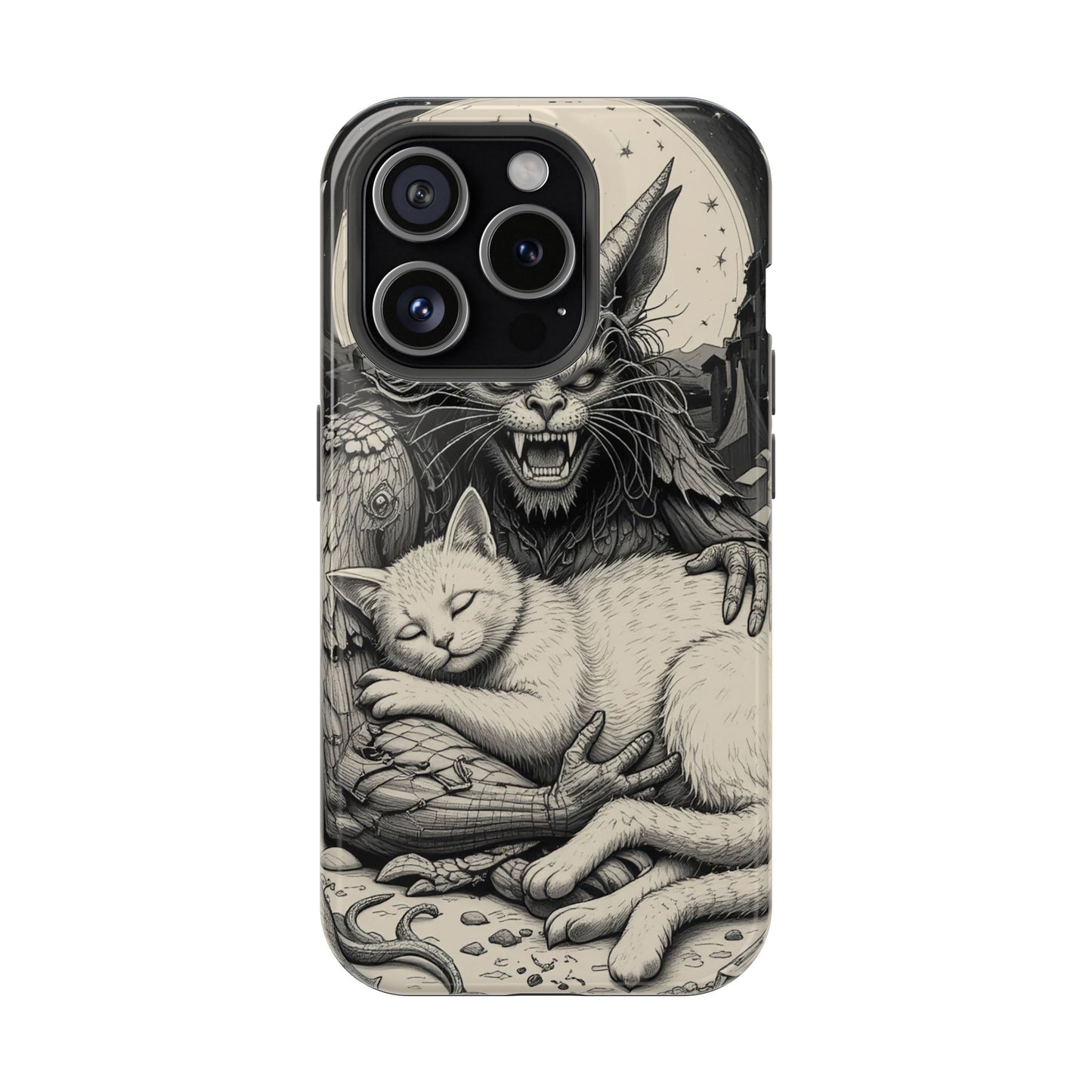 Demon's Cat MagSafe® iPhone Tough Case Dual Layer Robust