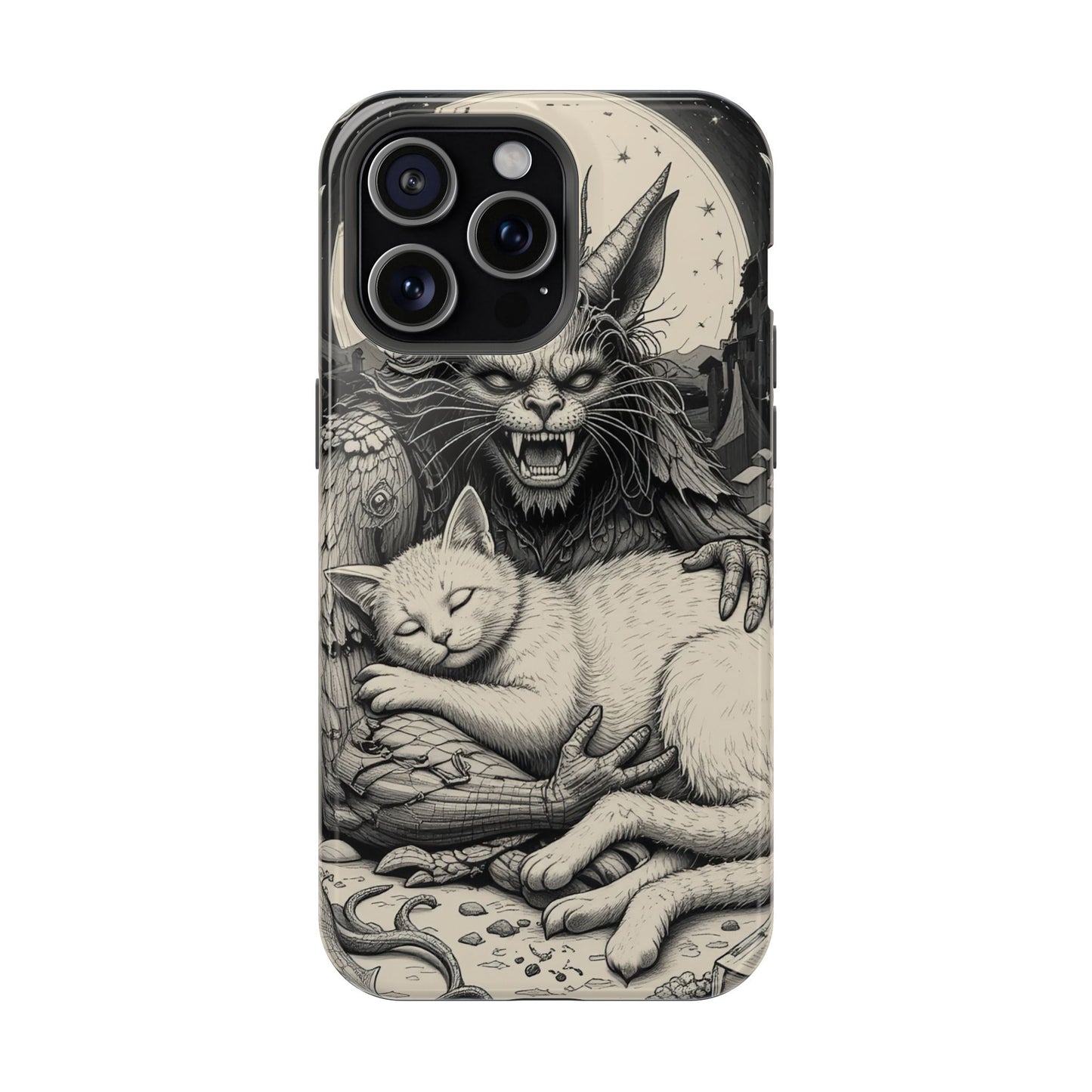 Demon's Cat MagSafe® iPhone Tough Case Dual Layer Robust
