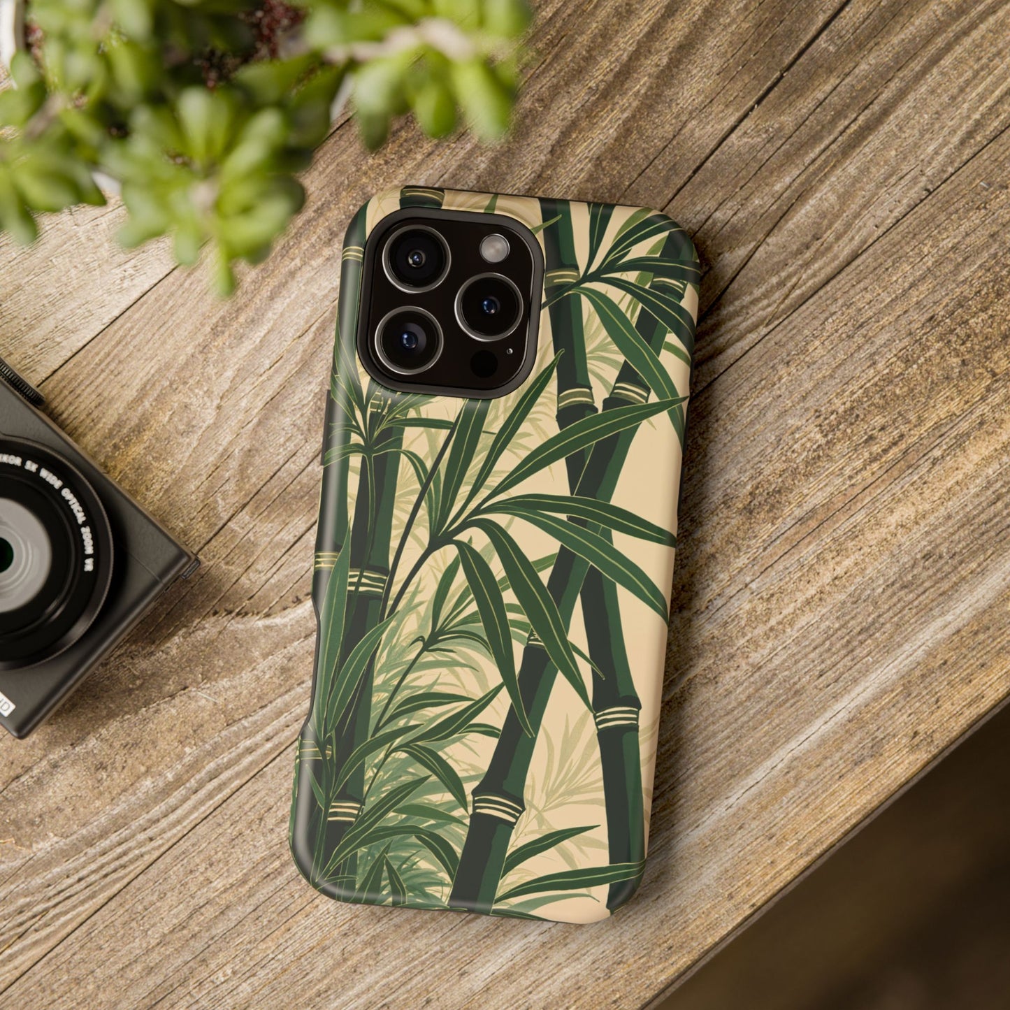 Bamboo Nature MagSafe® iPhone Tough Case Dual Layer Robust