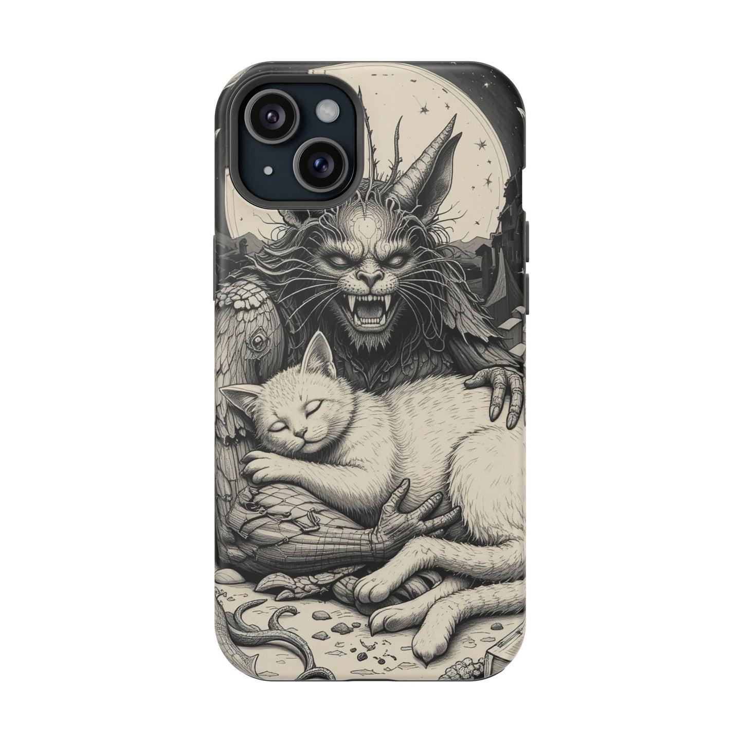 Demon's Cat MagSafe® iPhone Tough Case Dual Layer Robust