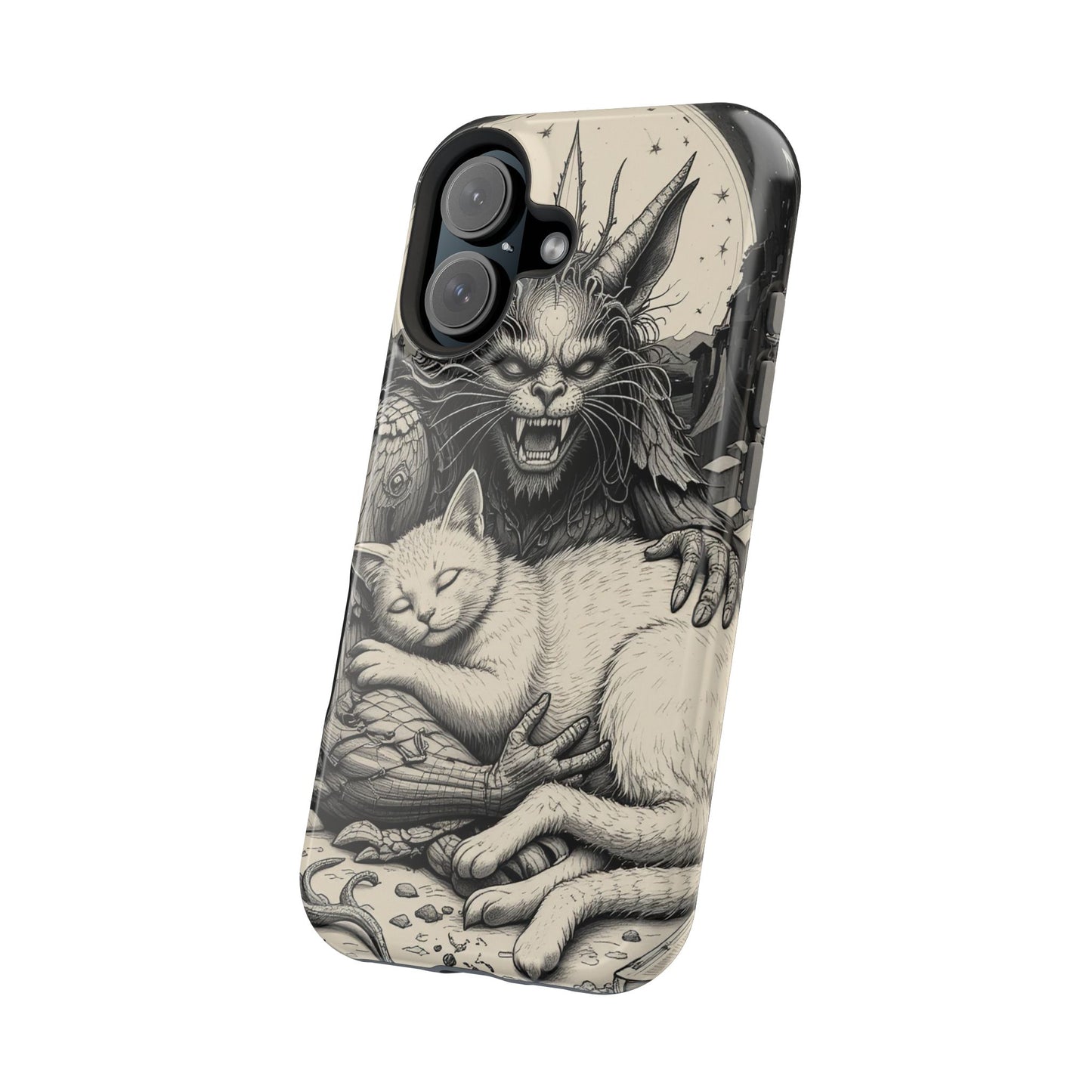 Demon's Cat MagSafe® iPhone Tough Case Dual Layer Robust