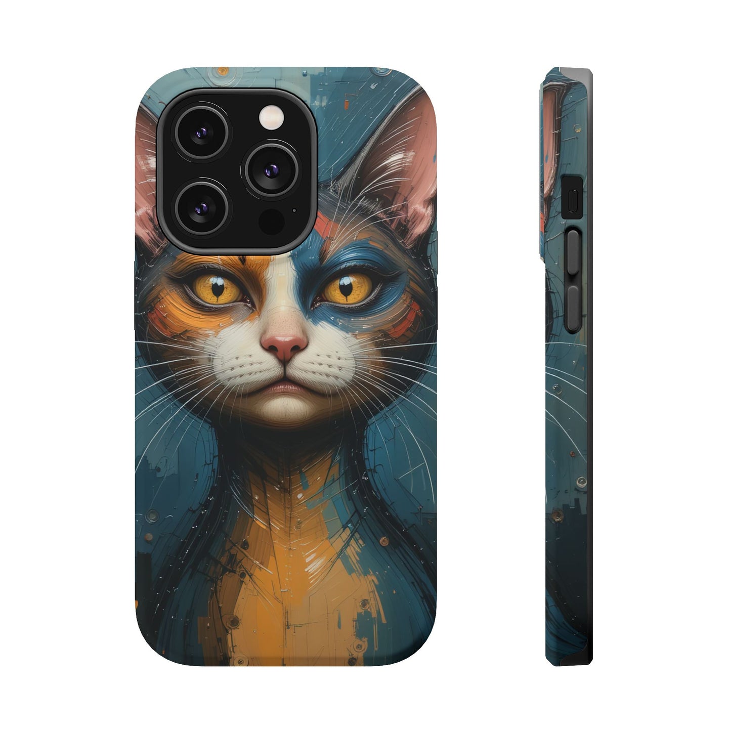 Cat Painting MagSafe® iPhone Tough Case Dual Layer Robust