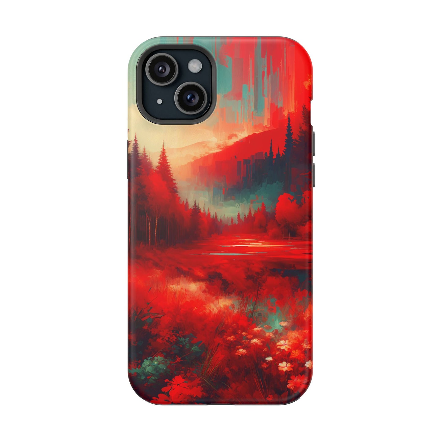 Red Nature MagSafe® iPhone Tough Case Dual Layer Robust