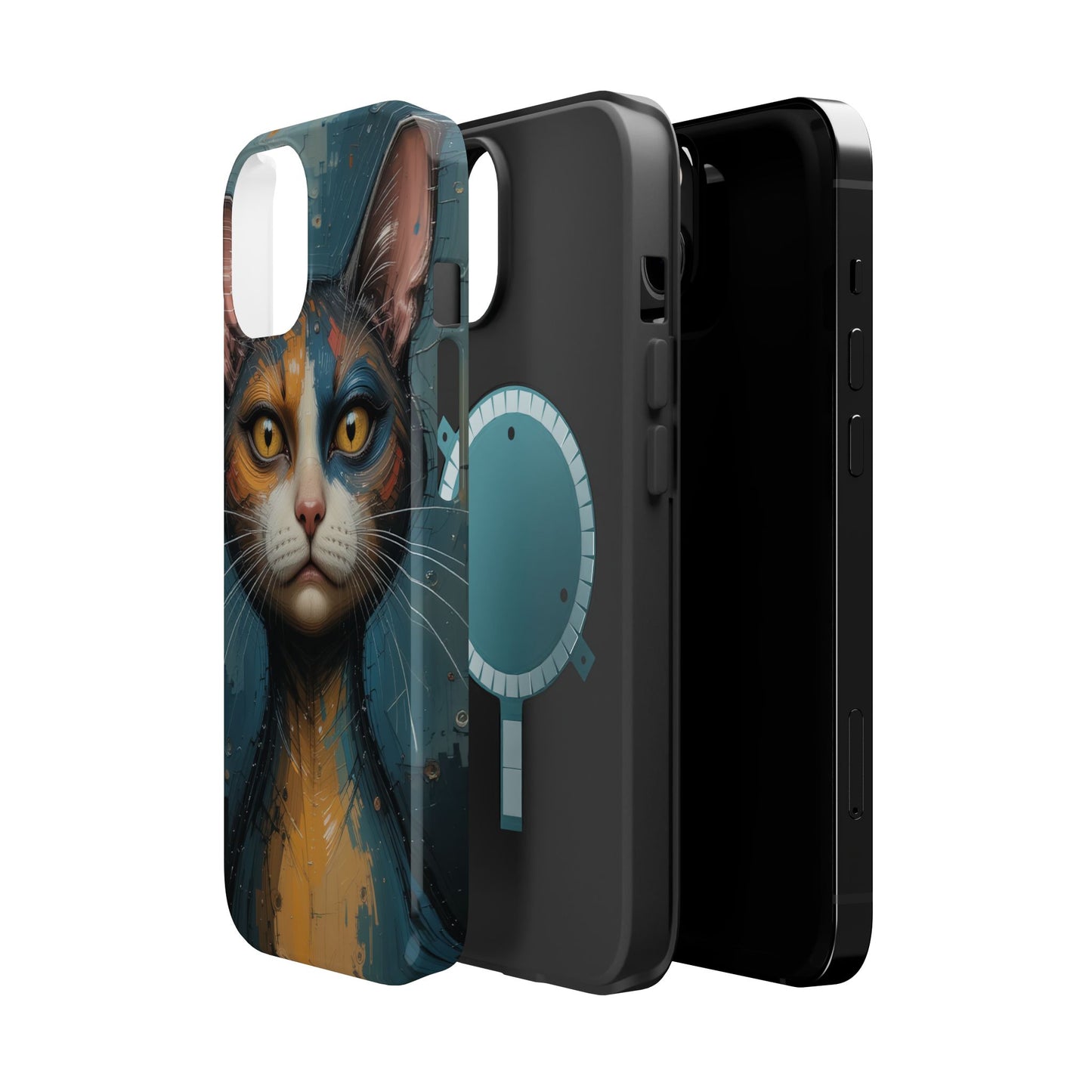 Cat Painting MagSafe® iPhone Tough Case Dual Layer Robust