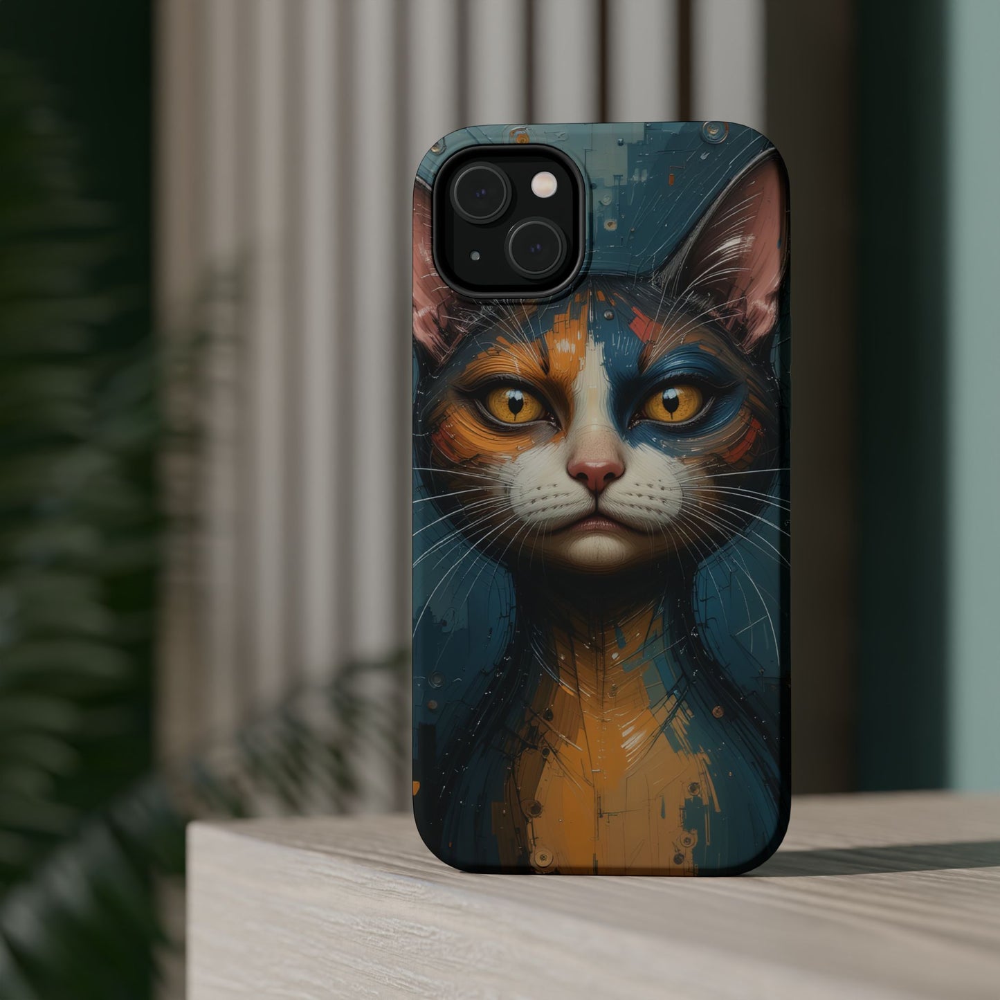 Cat Painting MagSafe® iPhone Tough Case Dual Layer Robust