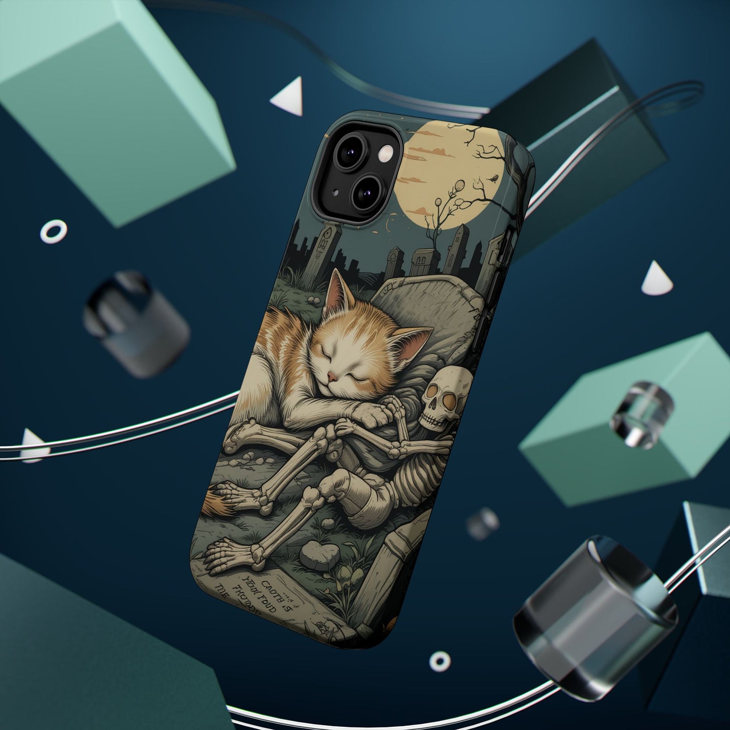 Graveyard Cat MagSafe® iPhone Tough Case Dual Layer Robust