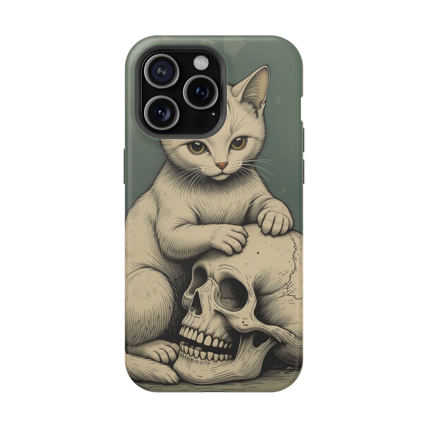 Cat & Skull MagSafe® iPhone Tough Case Dual Layer Robust