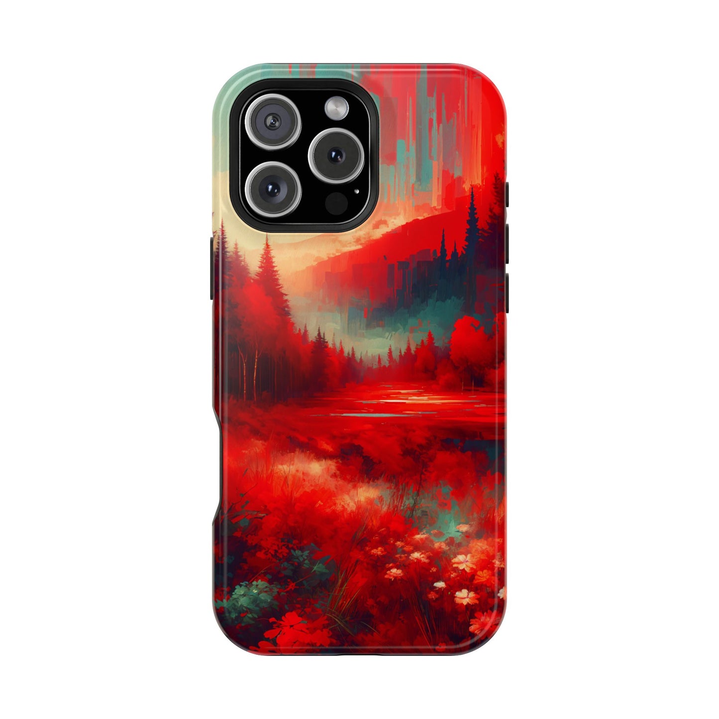 Red Nature MagSafe® iPhone Tough Case Dual Layer Robust