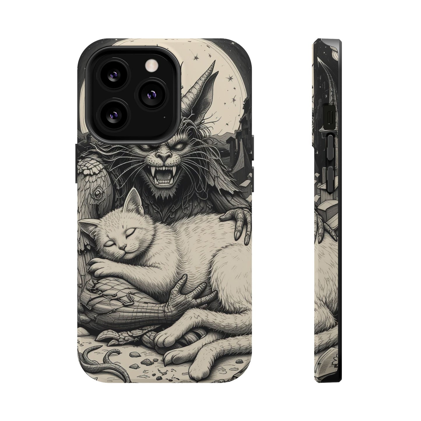 Demon's Cat MagSafe® iPhone Tough Case Dual Layer Robust