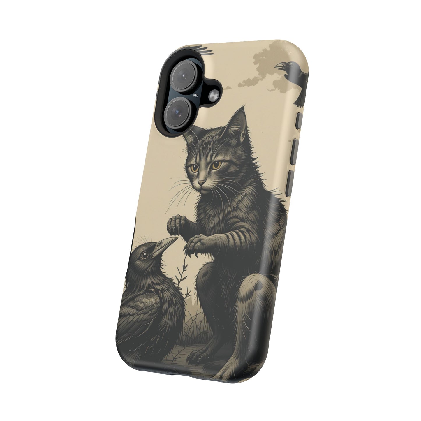 Black Cat MagSafe® iPhone Tough Case Dual Layer Robust
