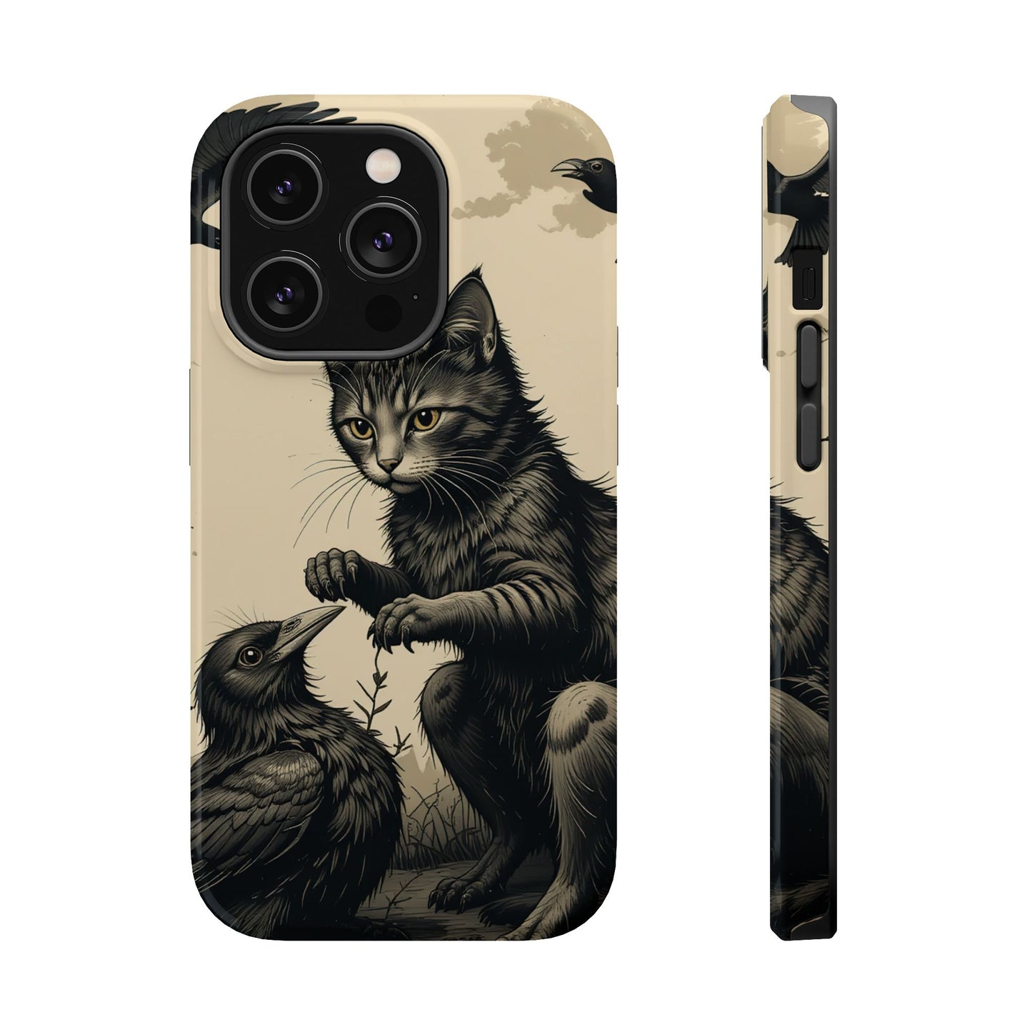 Black Cat MagSafe® iPhone Tough Case Dual Layer Robust