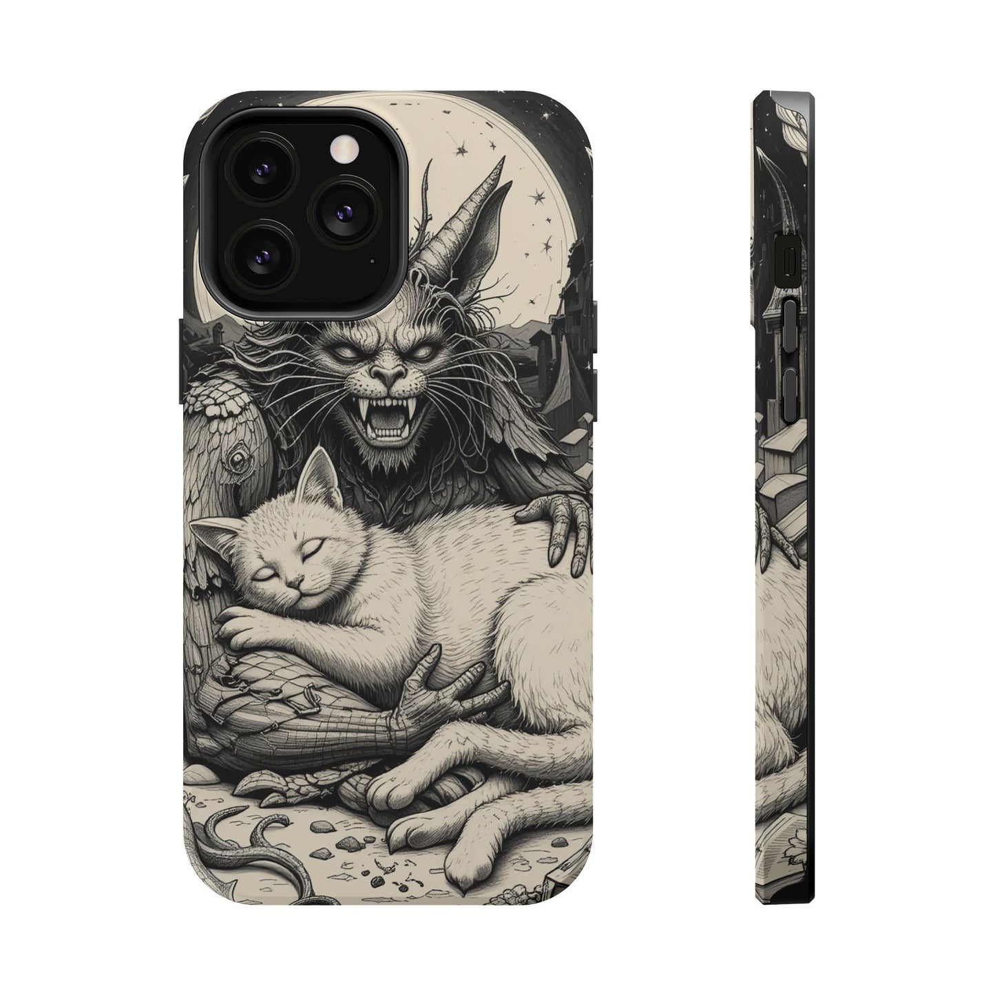 Demon's Cat MagSafe® iPhone Tough Case Dual Layer Robust