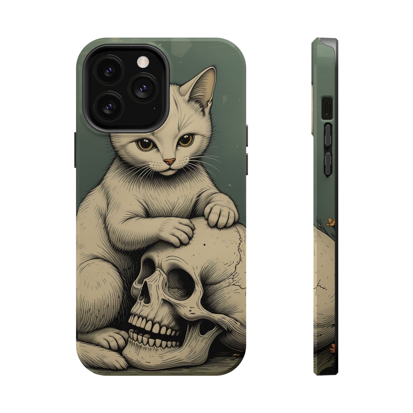 Cat & Skull MagSafe® iPhone Tough Case Dual Layer Robust