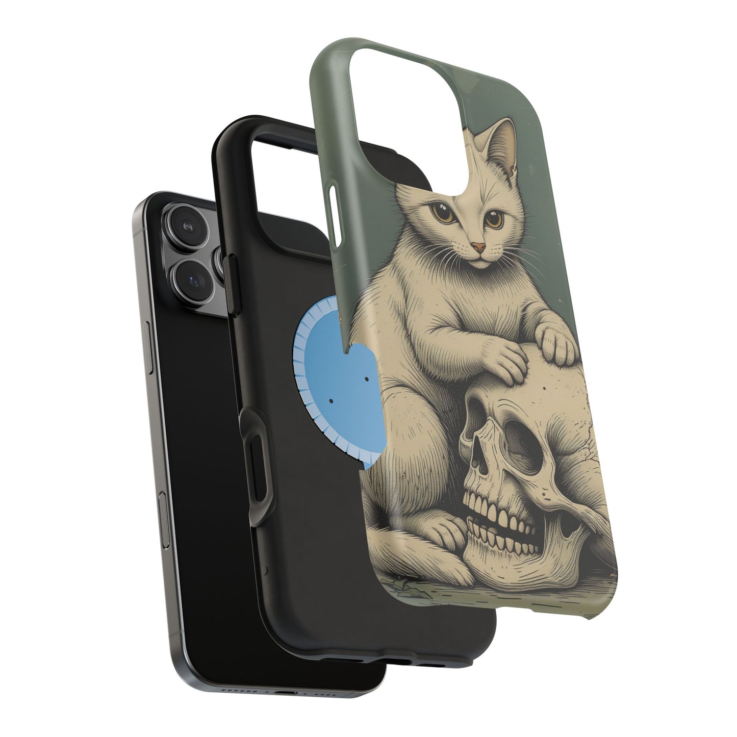 Cat & Skull MagSafe® iPhone Tough Case Dual Layer Robust