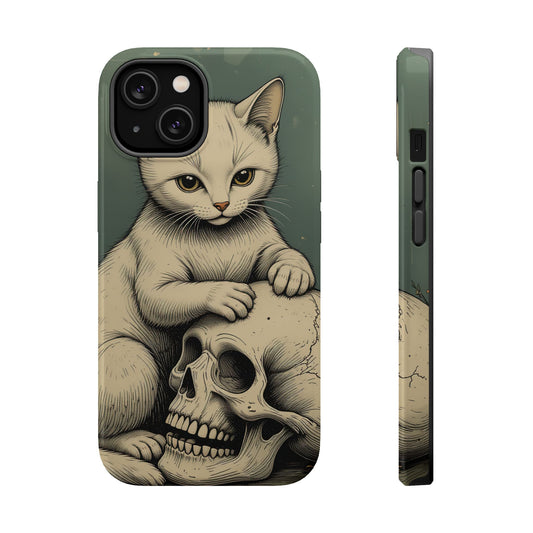 Cat & Skull MagSafe® iPhone Tough Case Dual Layer Robust