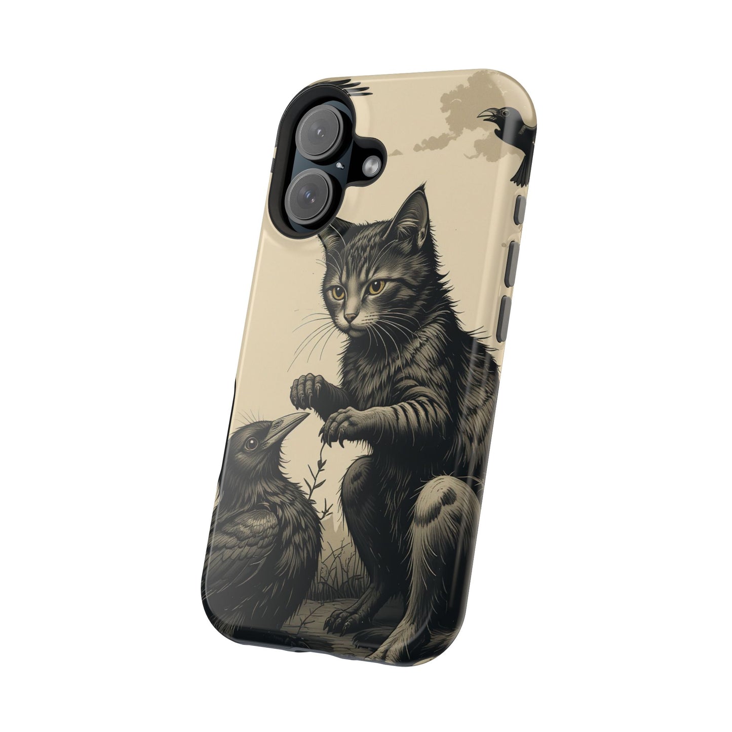Black Cat MagSafe® iPhone Tough Case Dual Layer Robust