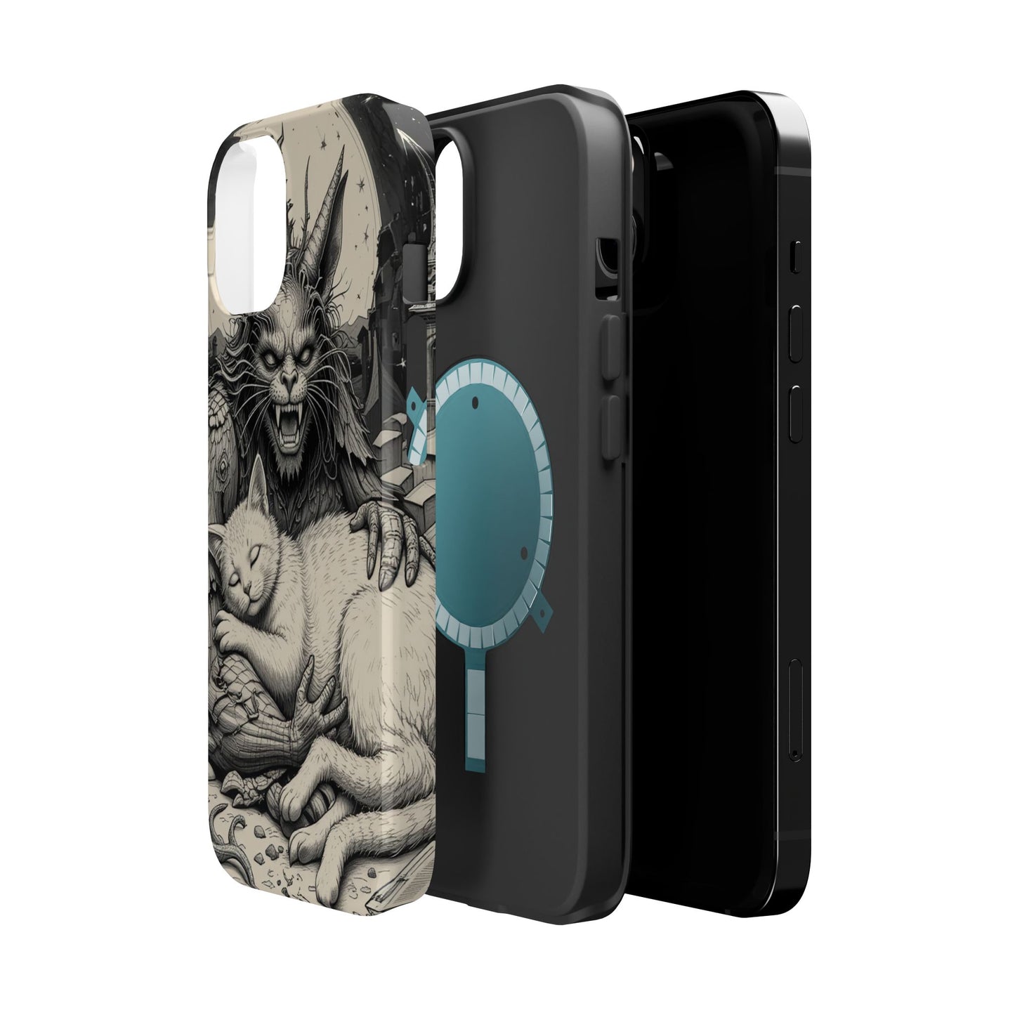 Demon's Cat MagSafe® iPhone Tough Case Dual Layer Robust
