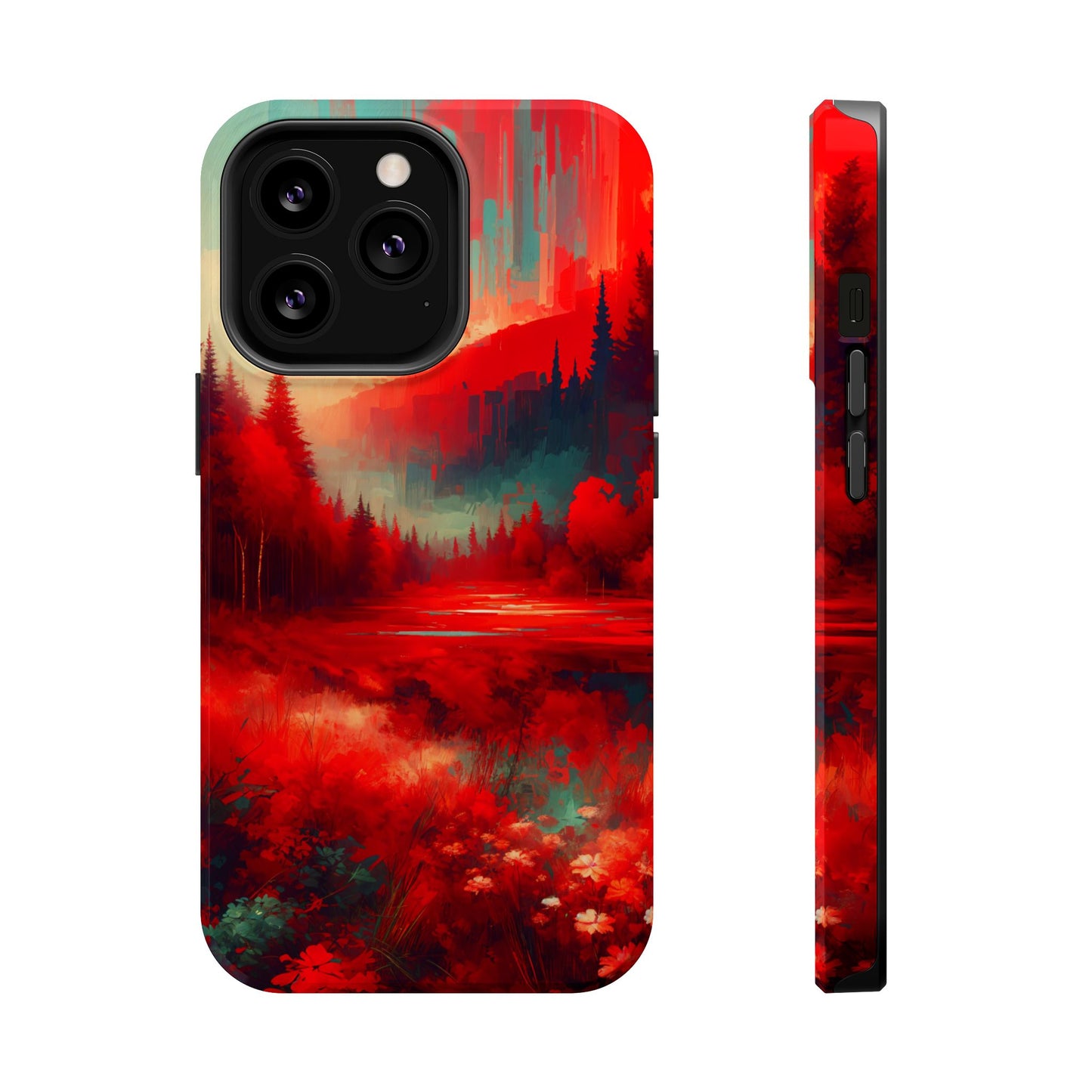 Red Nature MagSafe® iPhone Tough Case Dual Layer Robust