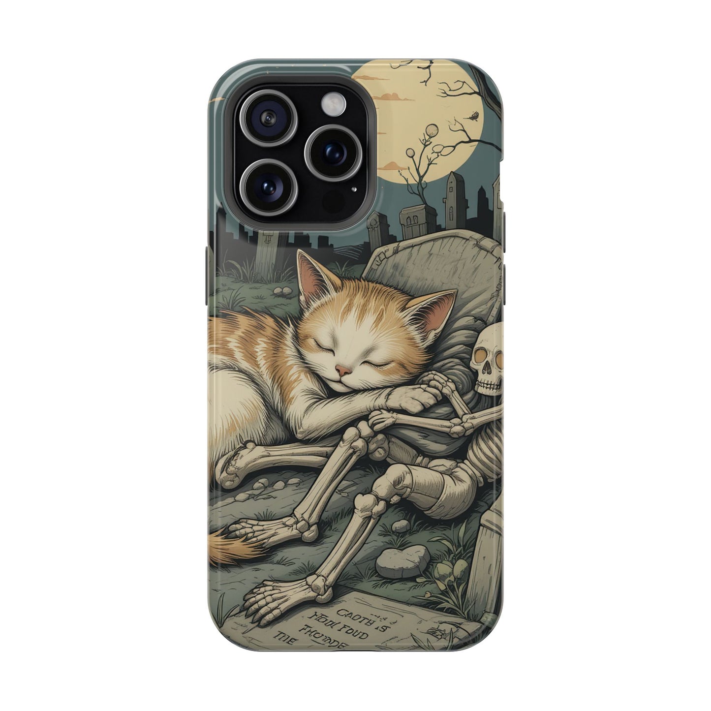 Graveyard Cat MagSafe® iPhone Tough Case Dual Layer Robust