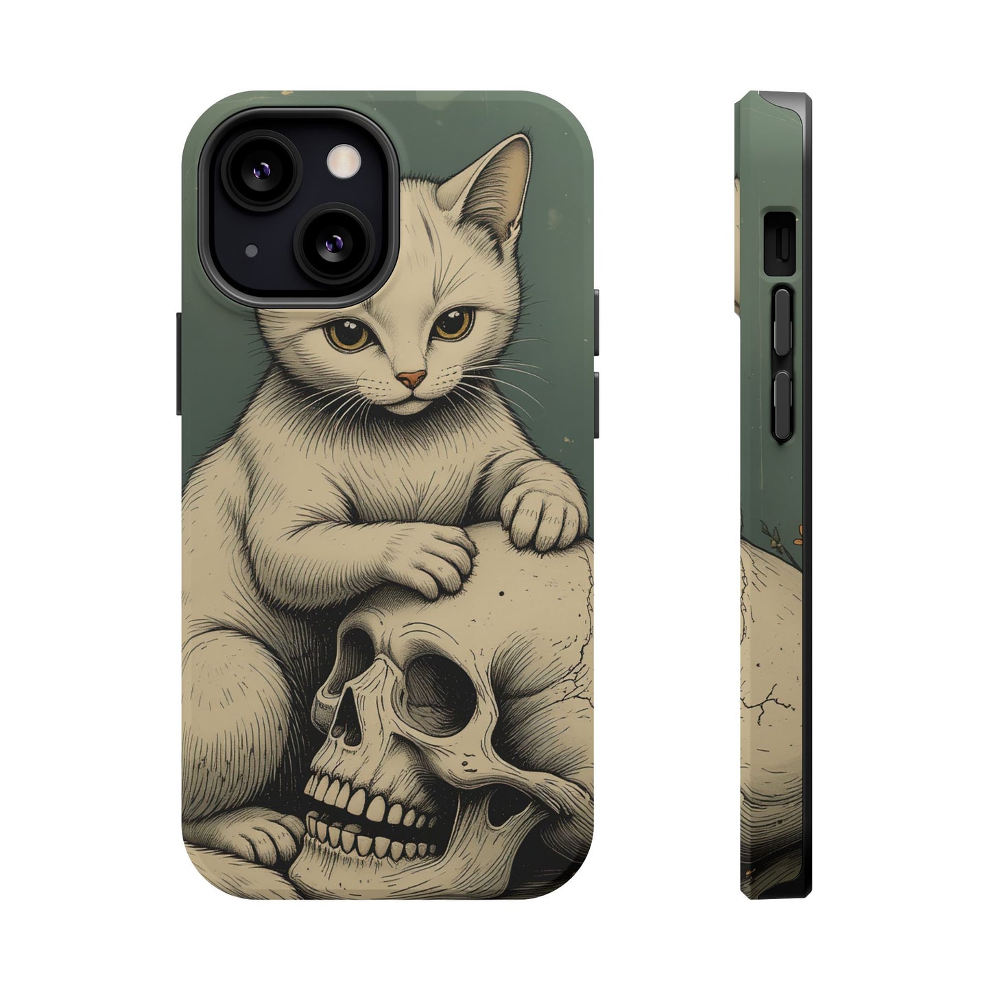 Cat & Skull MagSafe® iPhone Tough Case Dual Layer Robust