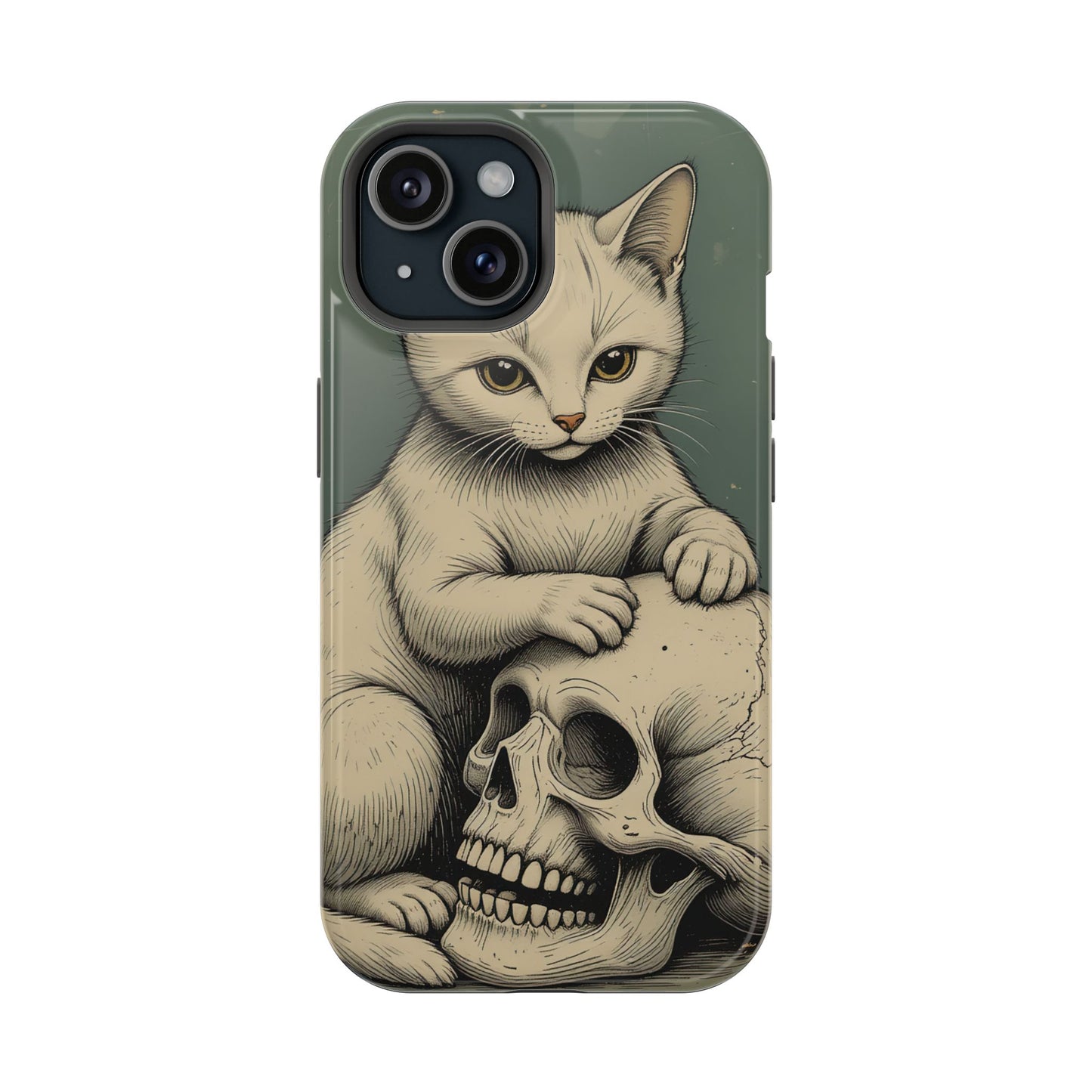 Cat & Skull MagSafe® iPhone Tough Case Dual Layer Robust