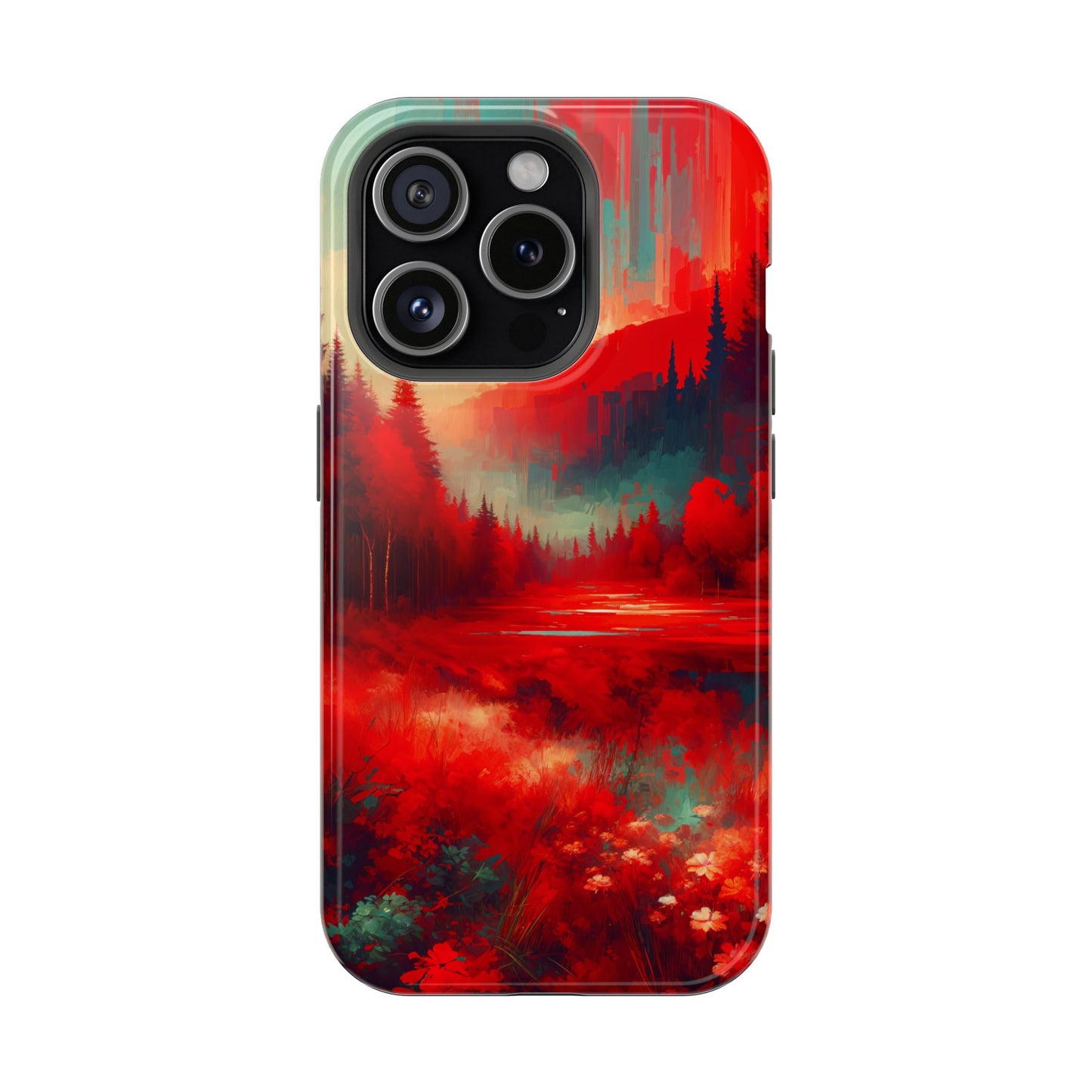 Red Nature MagSafe® iPhone Tough Case Dual Layer Robust