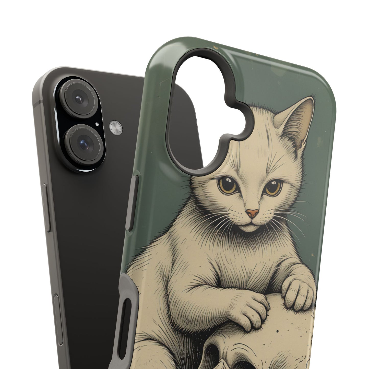 Cat & Skull MagSafe® iPhone Tough Case Dual Layer Robust