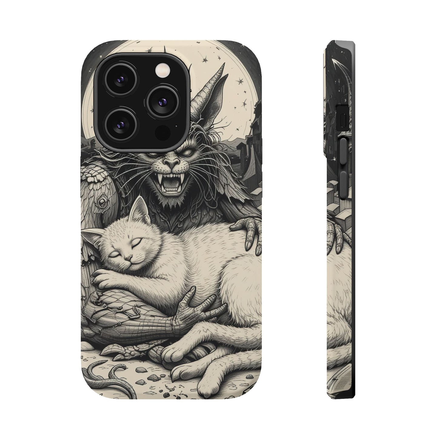 Demon's Cat MagSafe® iPhone Tough Case Dual Layer Robust
