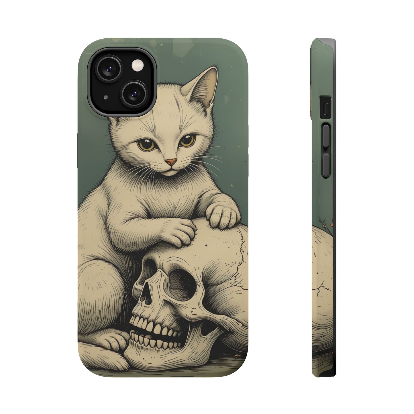 Cat & Skull MagSafe® iPhone Tough Case Dual Layer Robust