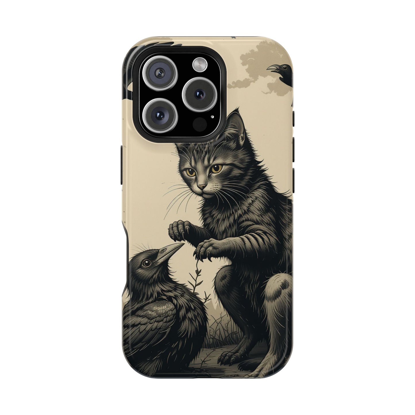 Black Cat MagSafe® iPhone Tough Case Dual Layer Robust