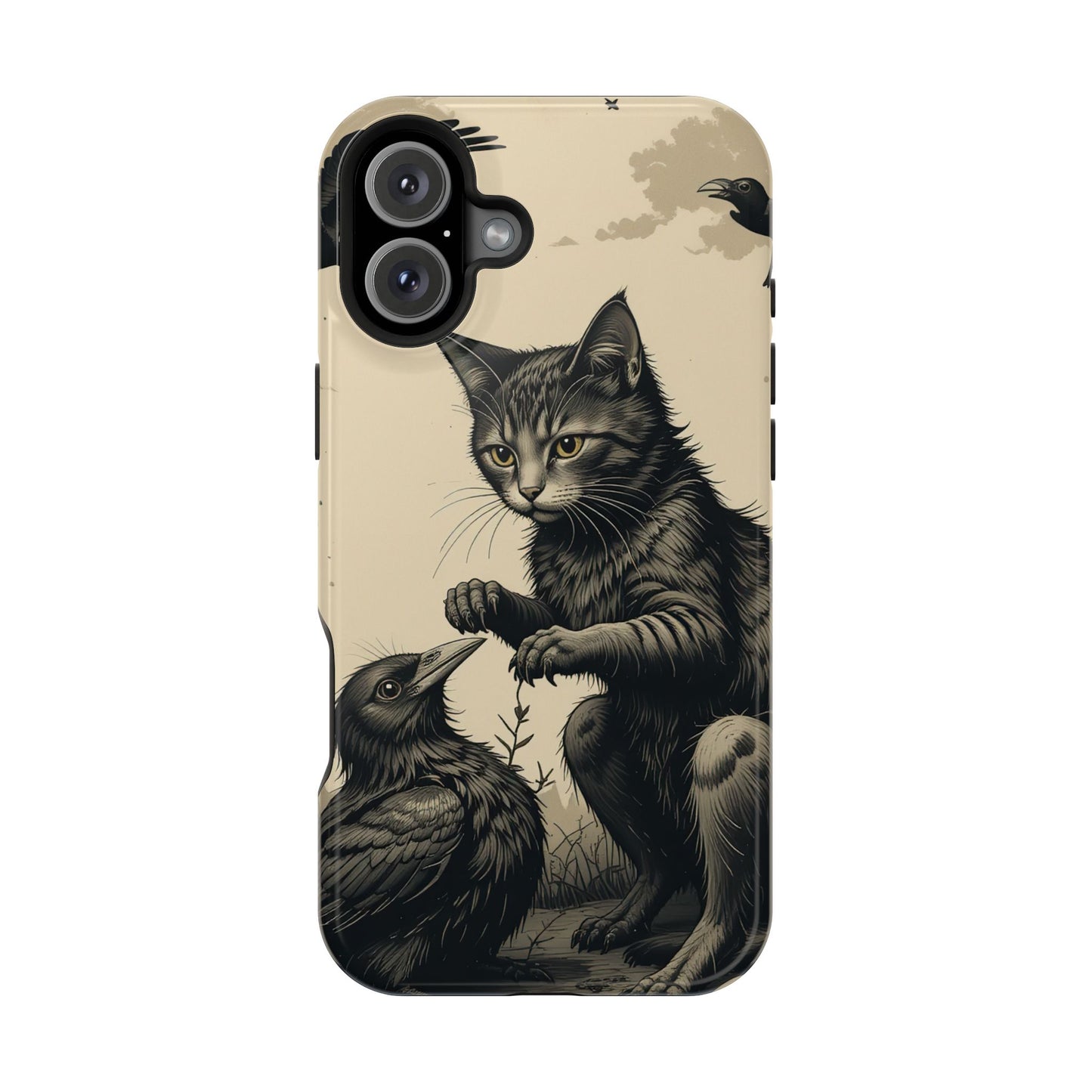 Black Cat MagSafe® iPhone Tough Case Dual Layer Robust