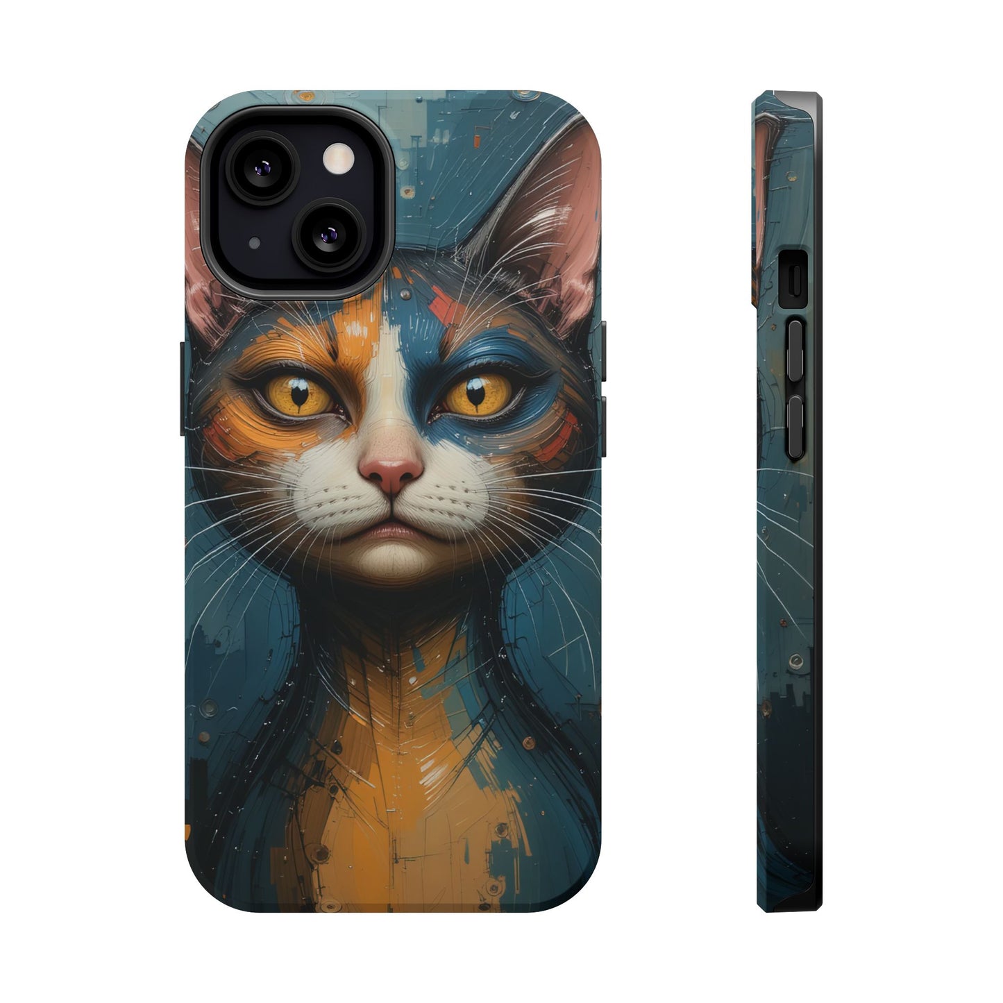 Cat Painting MagSafe® iPhone Tough Case Dual Layer Robust
