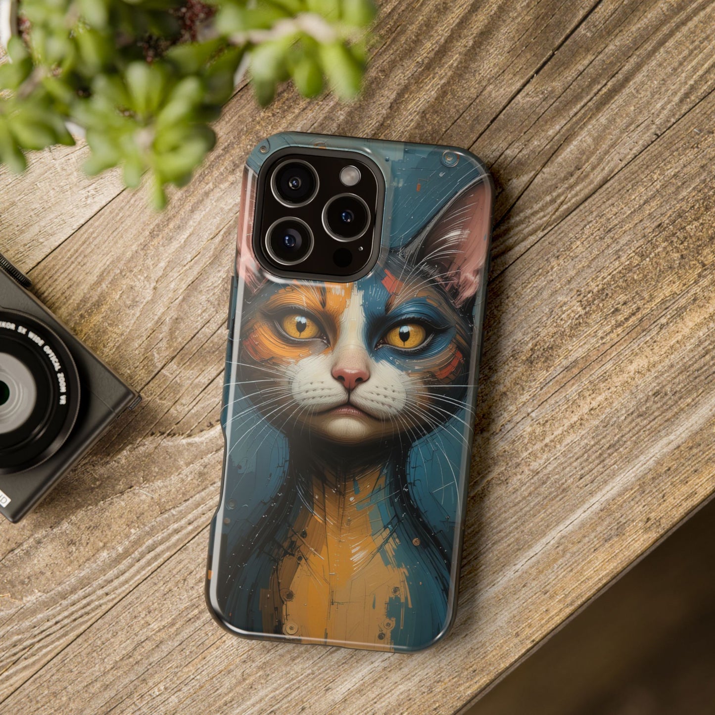 Cat Painting MagSafe® iPhone Tough Case Dual Layer Robust