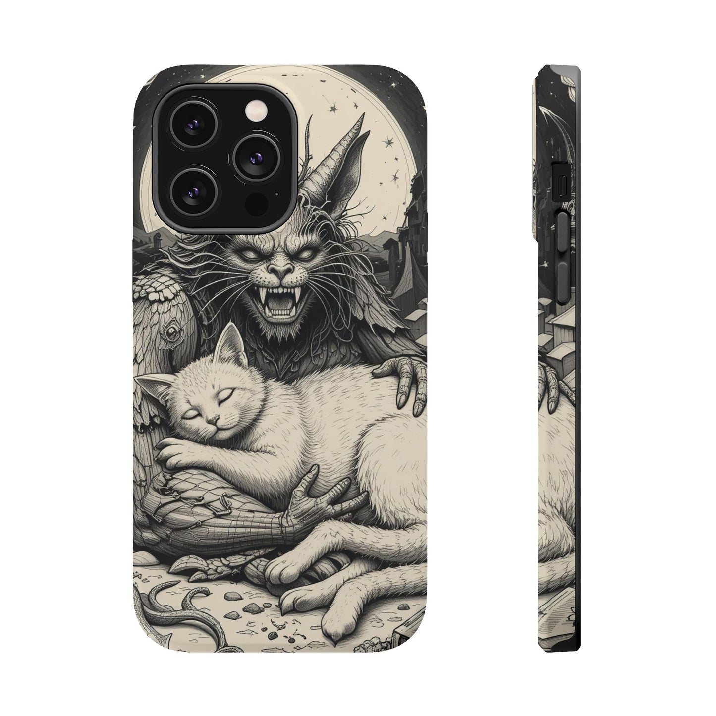 Demon's Cat MagSafe® iPhone Tough Case Dual Layer Robust