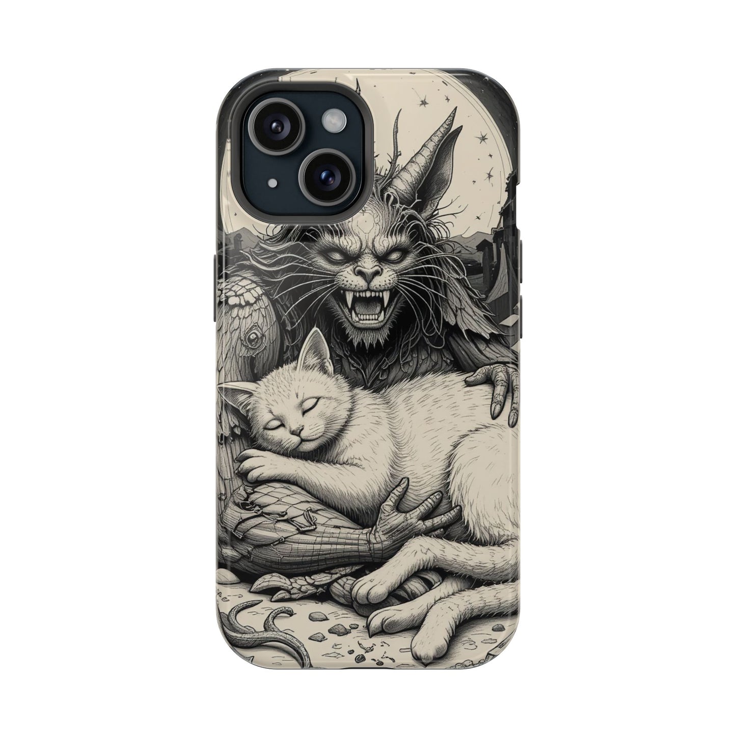 Demon's Cat MagSafe® iPhone Tough Case Dual Layer Robust