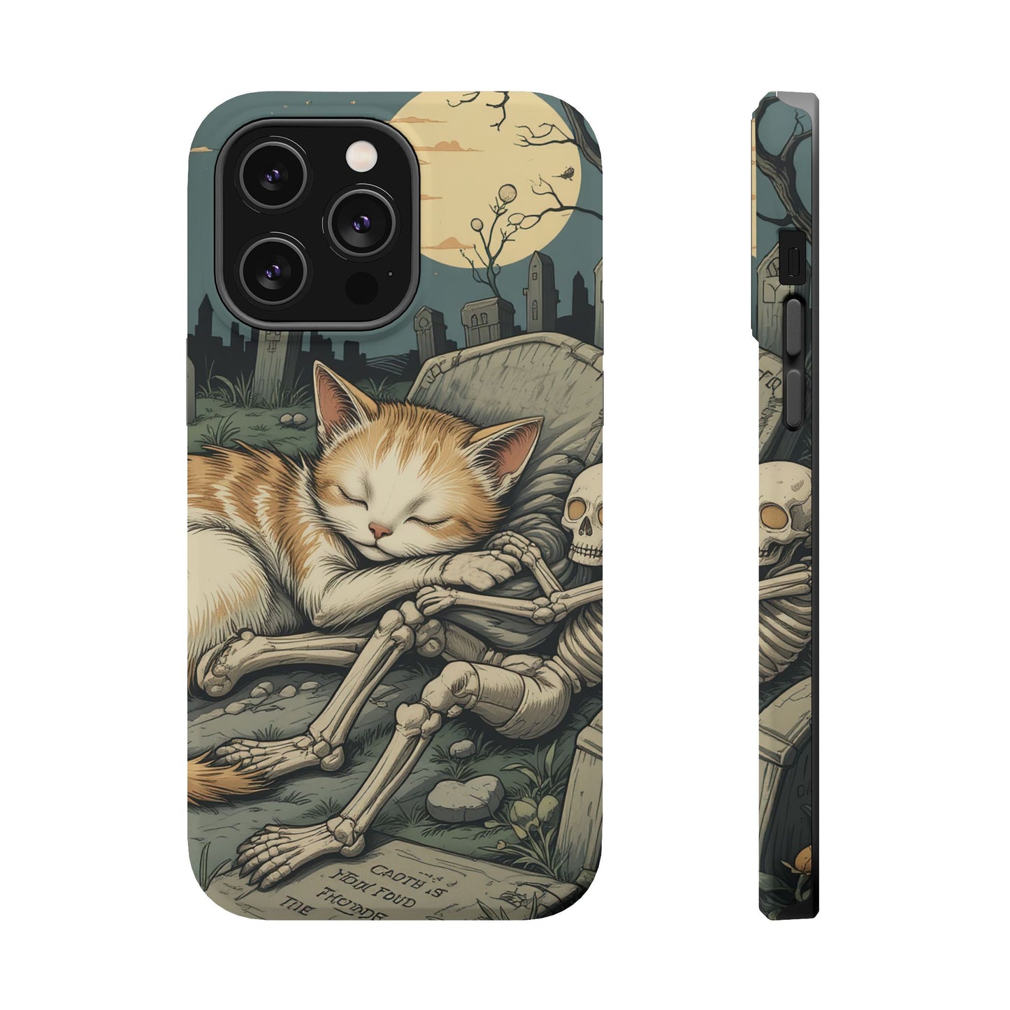 Graveyard Cat MagSafe® iPhone Tough Case Dual Layer Robust