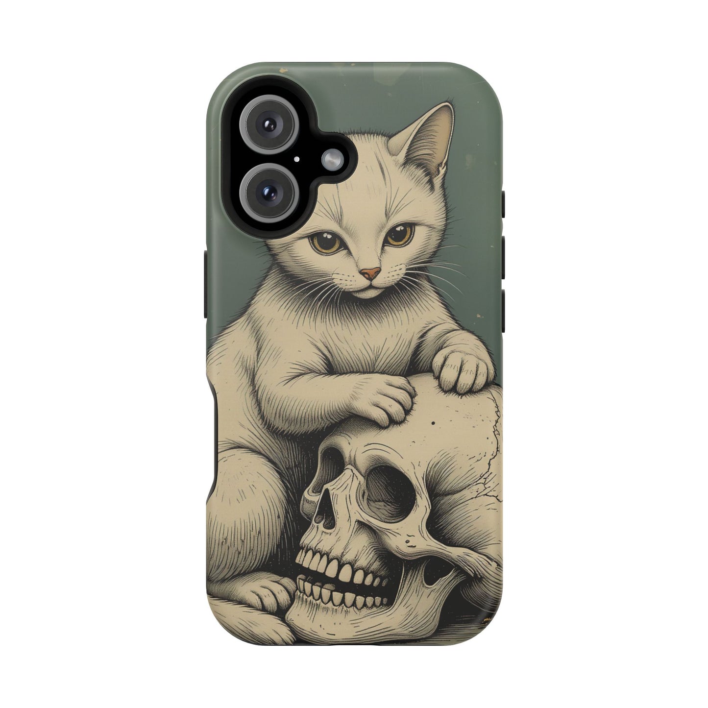 Cat & Skull MagSafe® iPhone Tough Case Dual Layer Robust